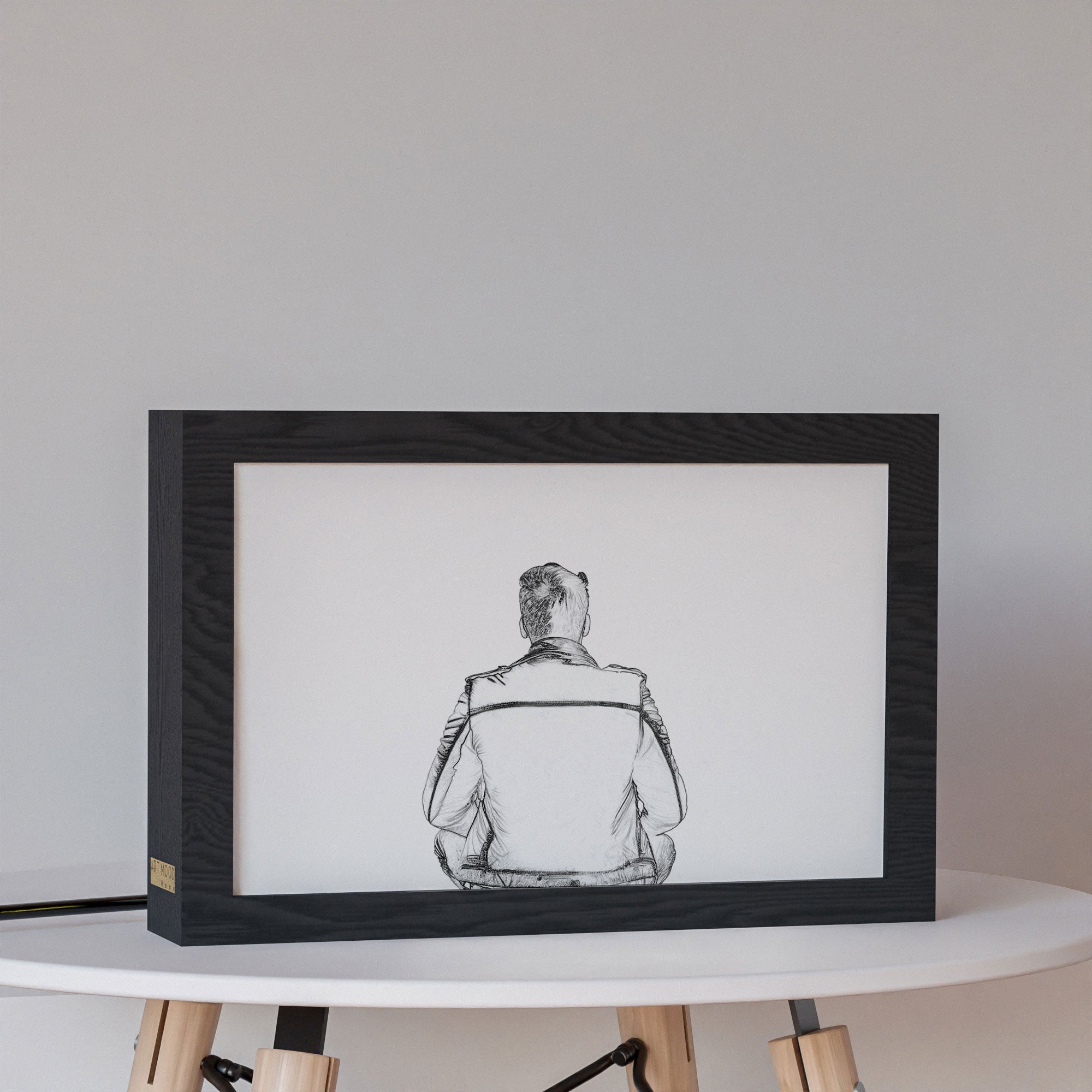 2 in 1 Photo Lighting Frame - Man in Mountains