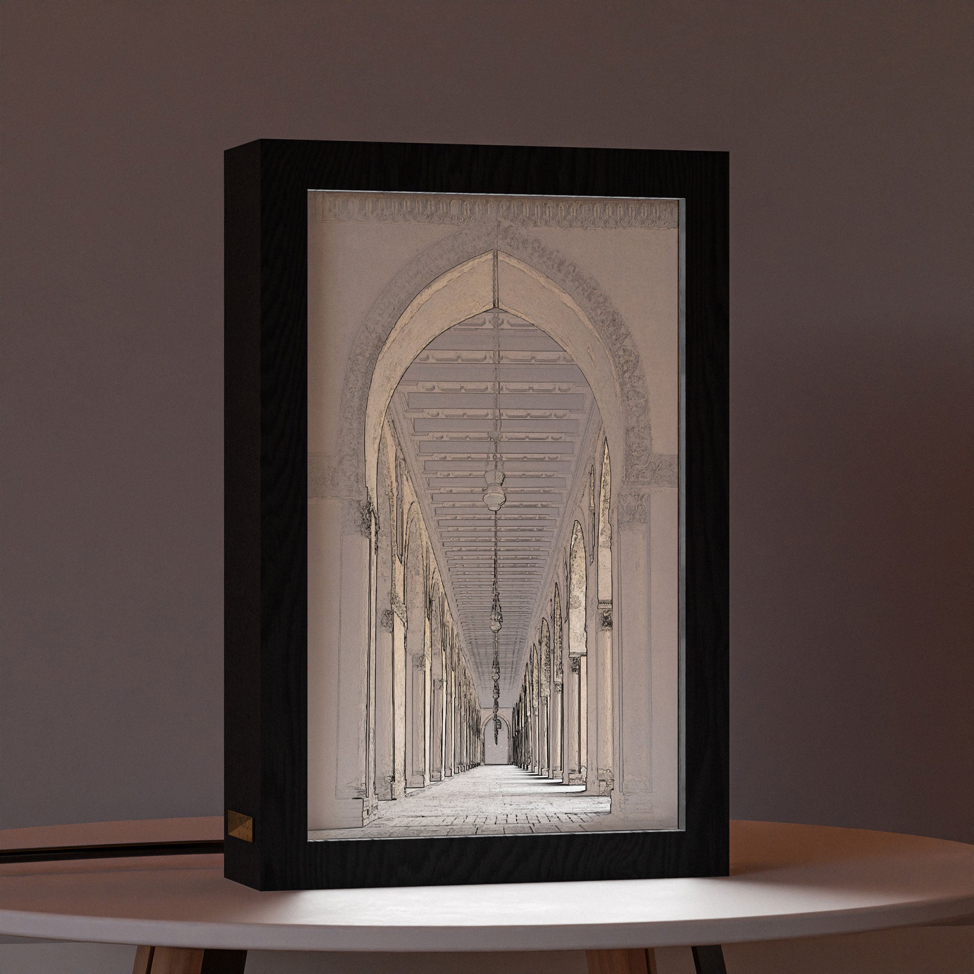 ٢ في ١ - برواز مضئ - مسجد احمد بن طولون