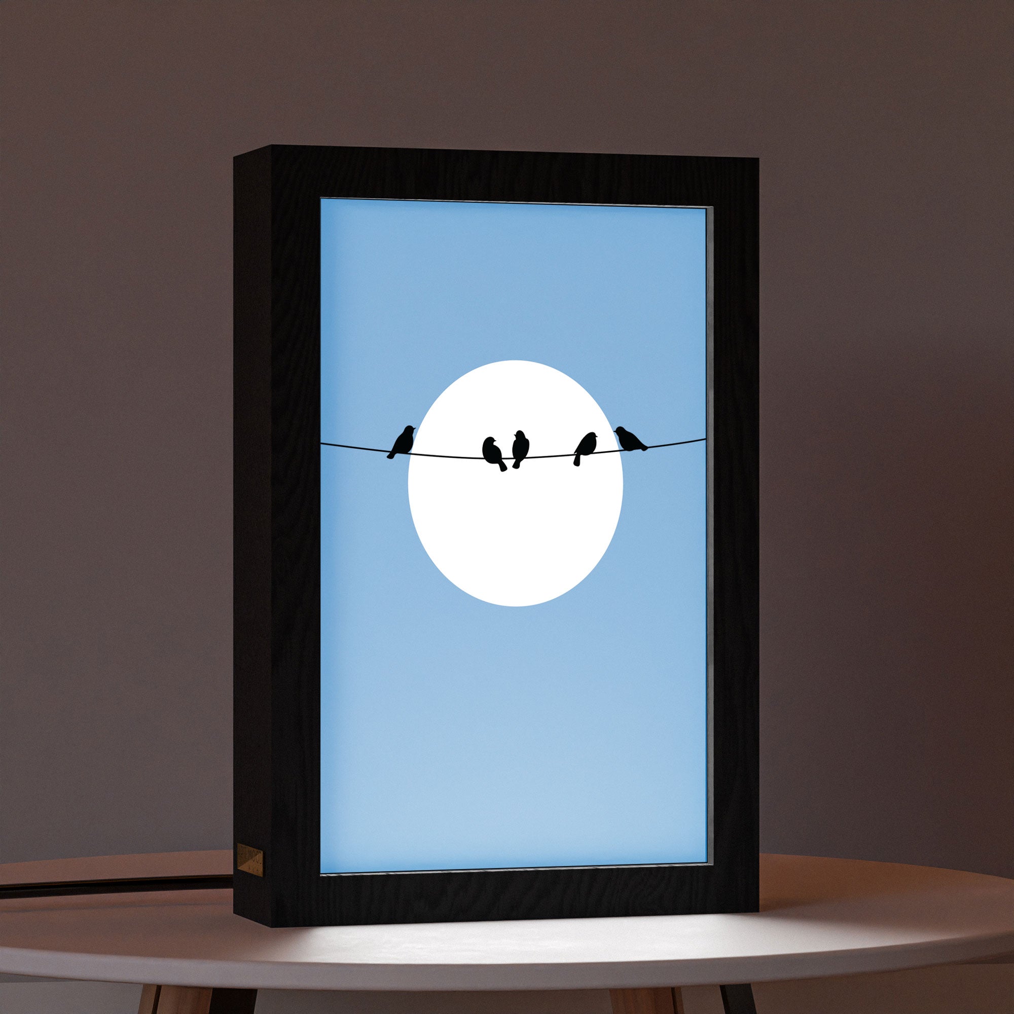 2 in 1 Photo Lighting Frame - Birds on Wire
