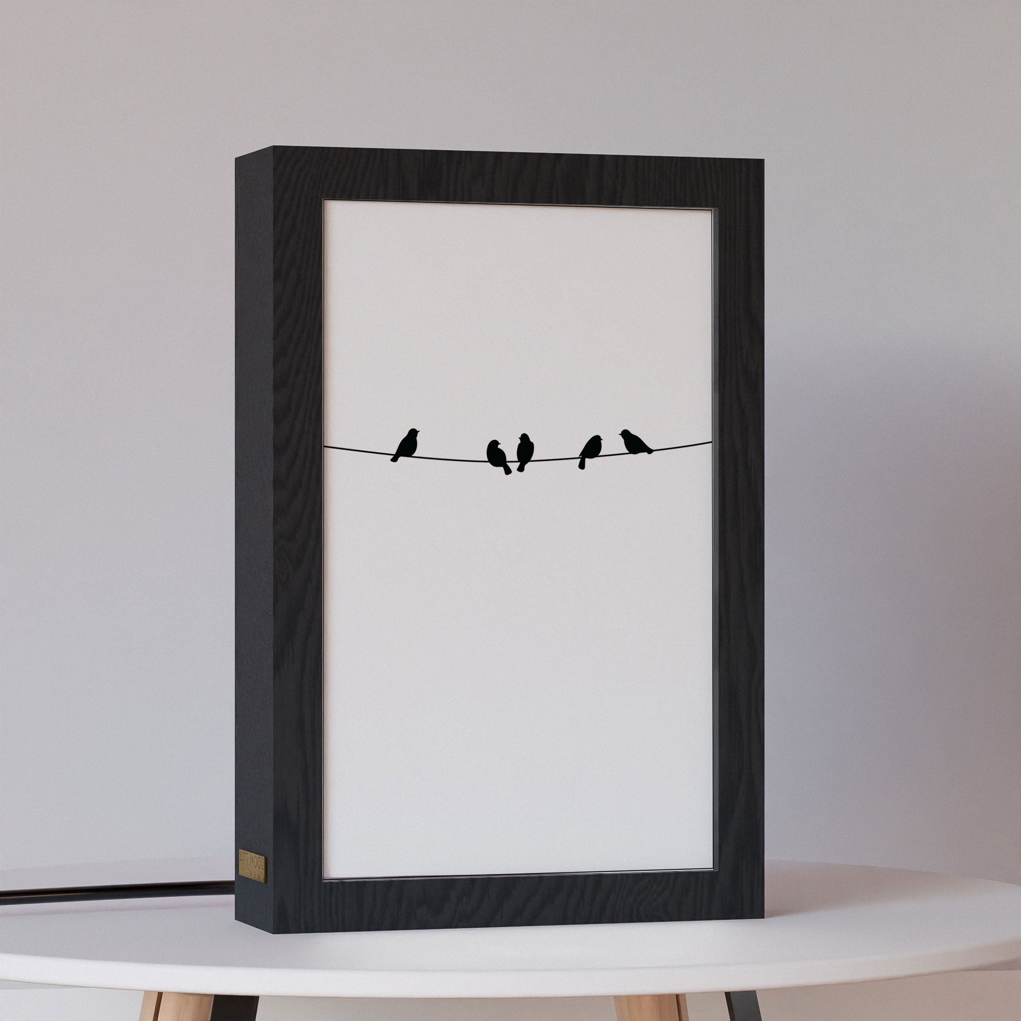 2 in 1 Photo Lighting Frame - Birds on Wire
