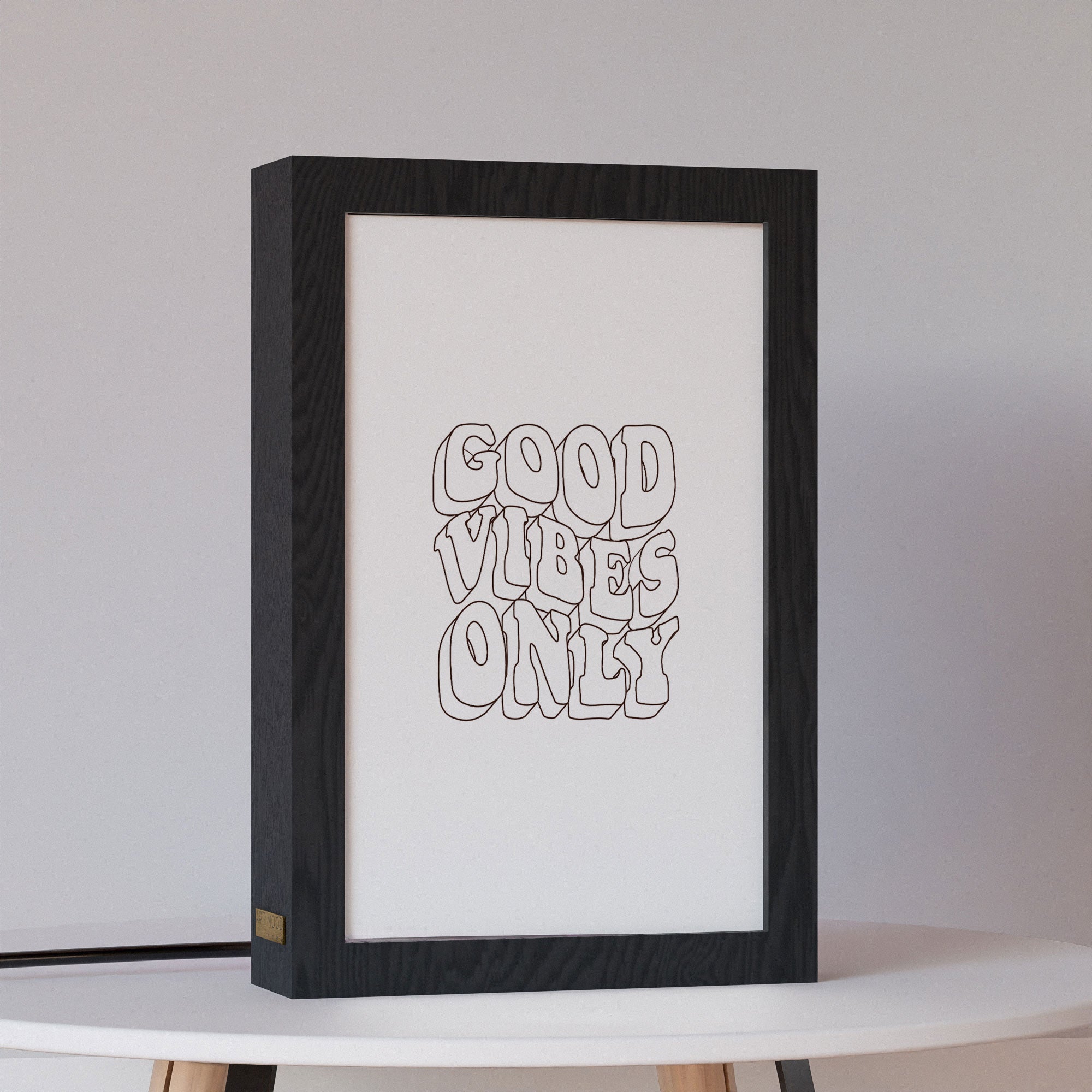 2 in 1 Photo Lighting Frame - Good Vibes Only