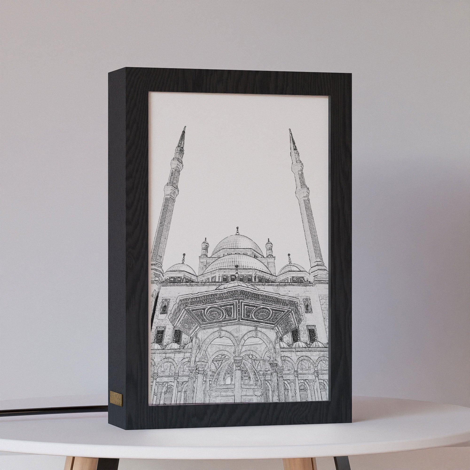 ٢ في ١ - برواز مضئ - مسجد محمد علي