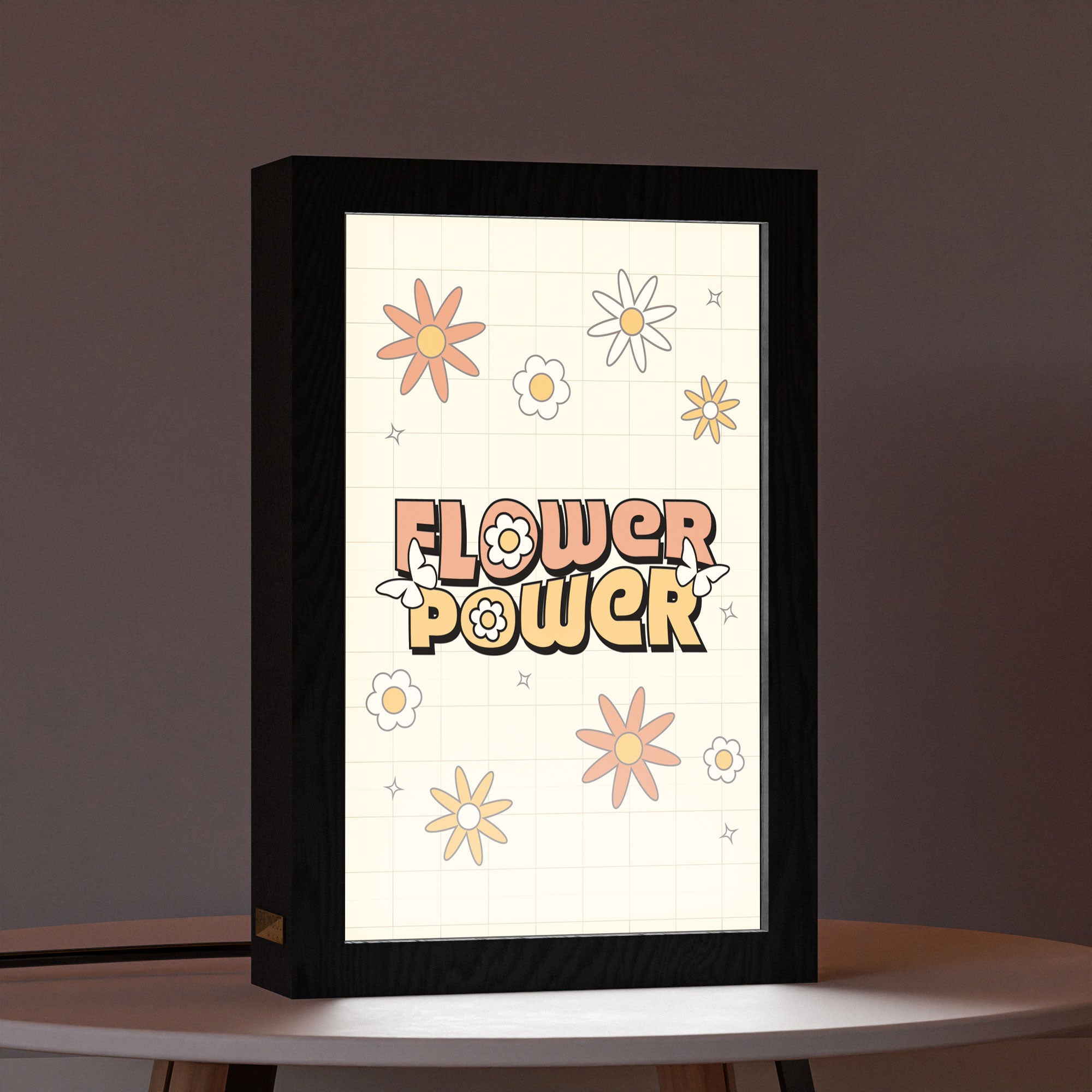 2 in 1 Photo Lighting Frame - Flower Power