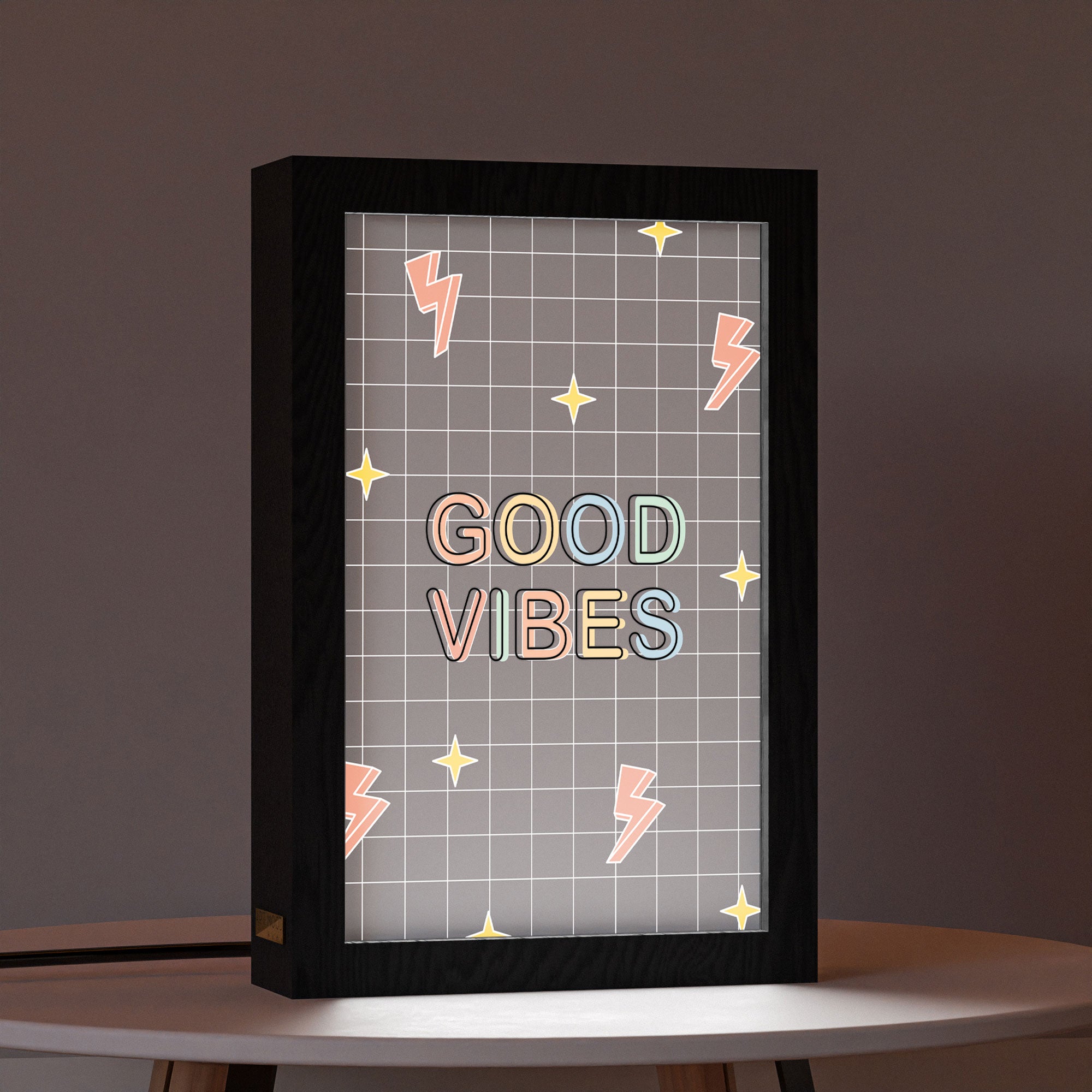2 in 1 Photo Lighting Frame - Good Vibes