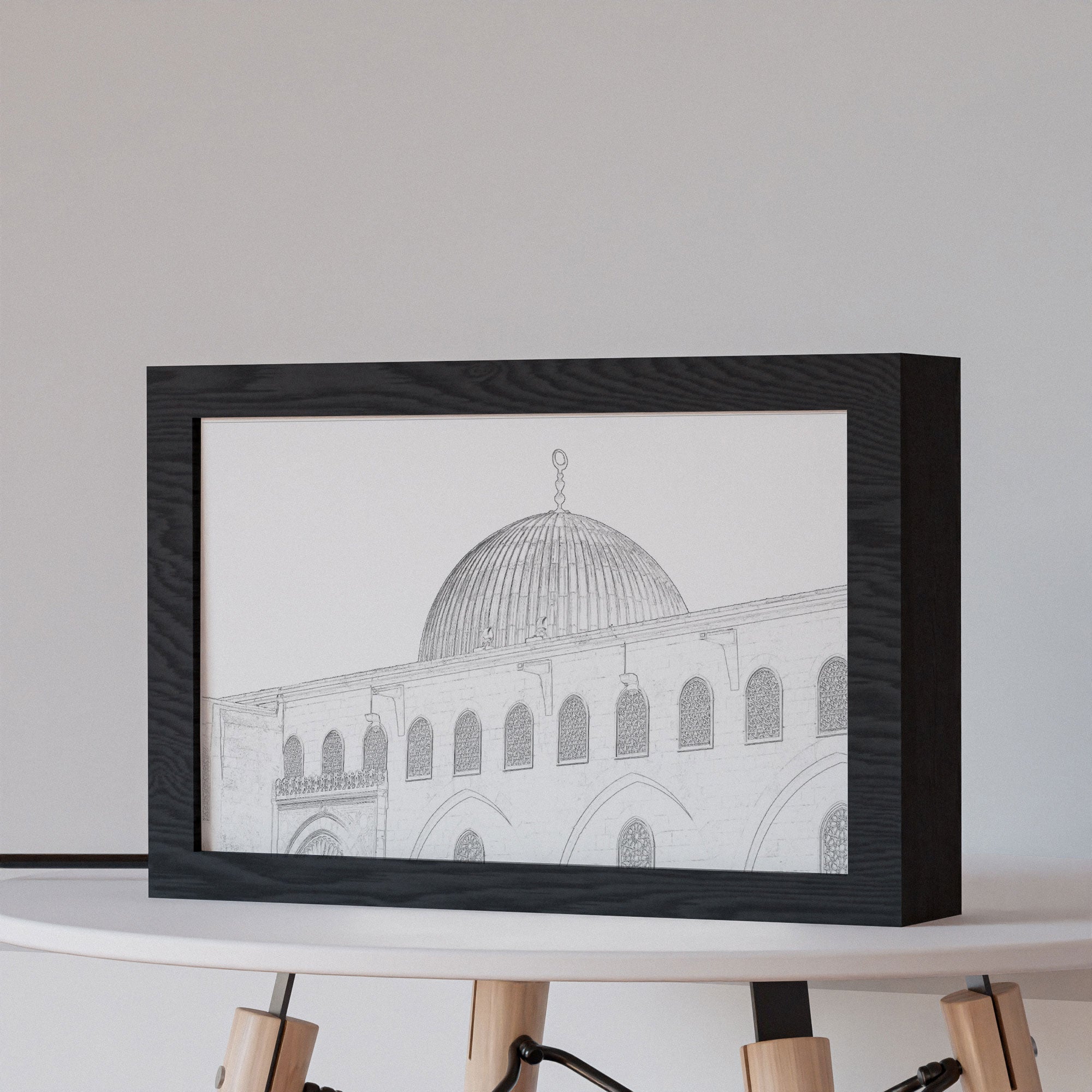 ٢ في ١ - برواز مضئ - المسجد الأقصي