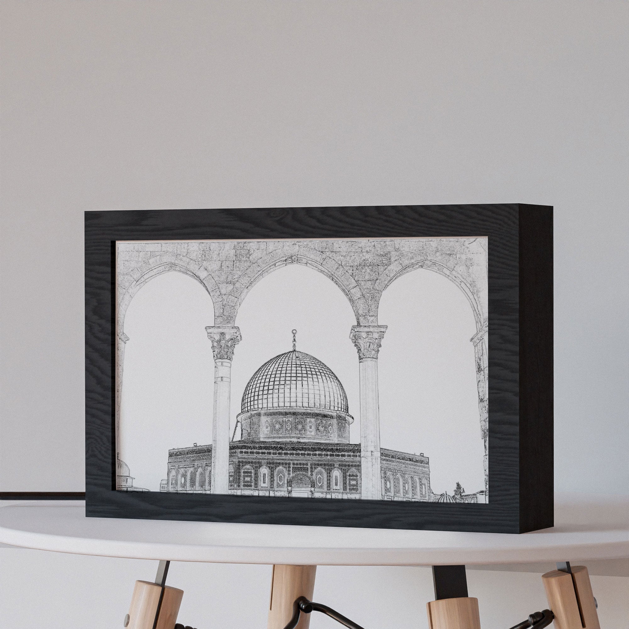 ٢ في ١ - برواز مضئ - قبة الصخرة