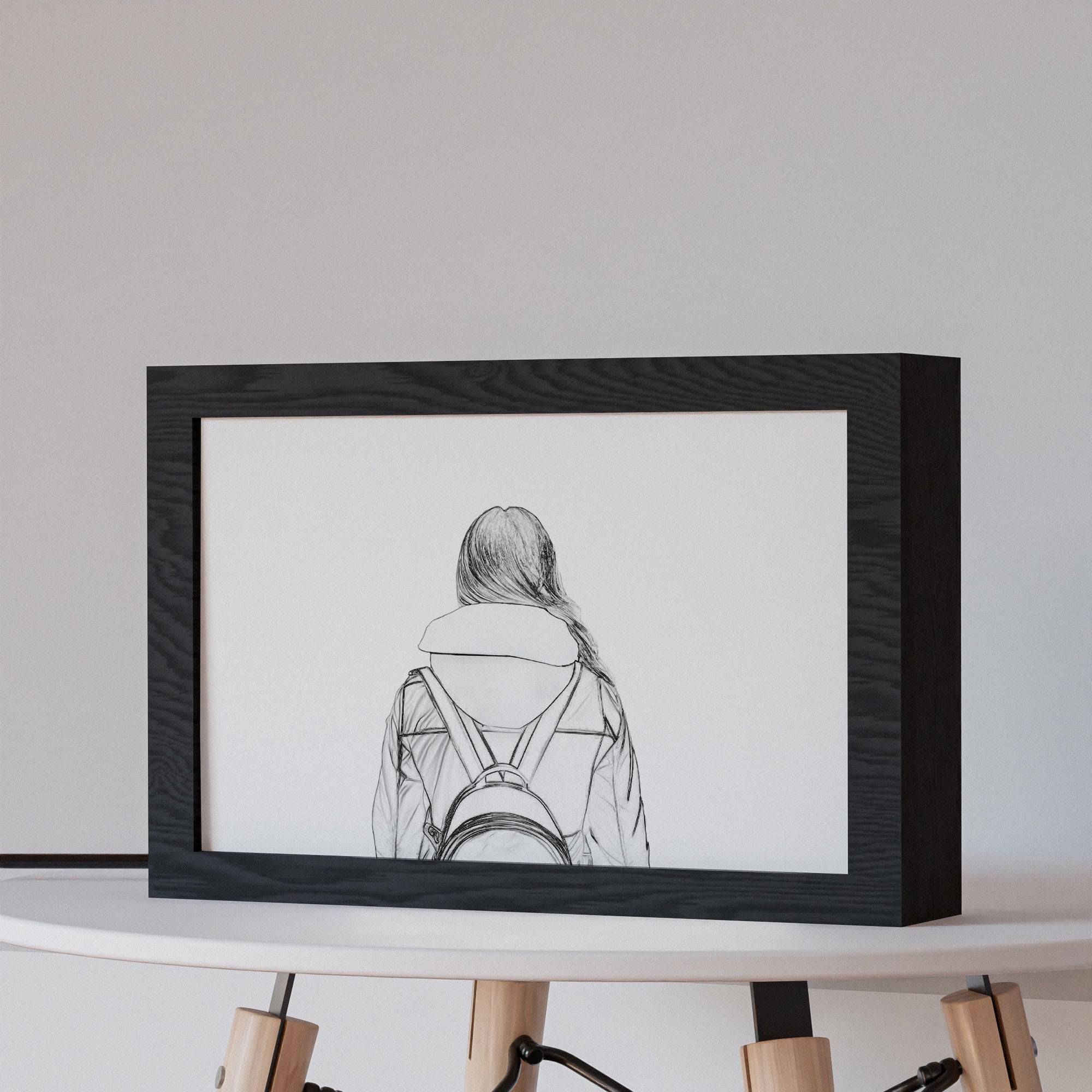 2 in 1 Photo Lighting Frame - Girl in Town