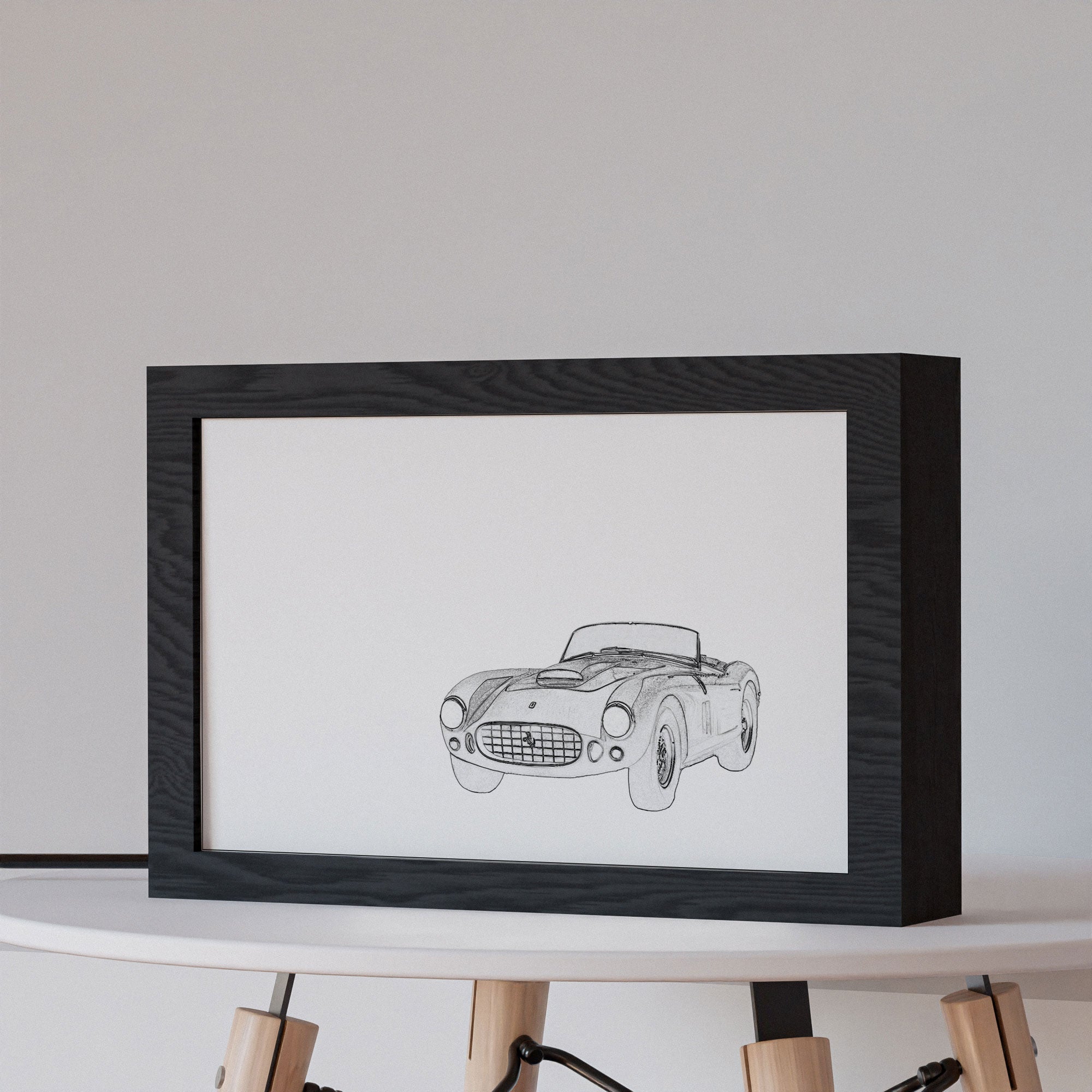 2 in 1 Photo Lighting Frame - Classic Ferrari