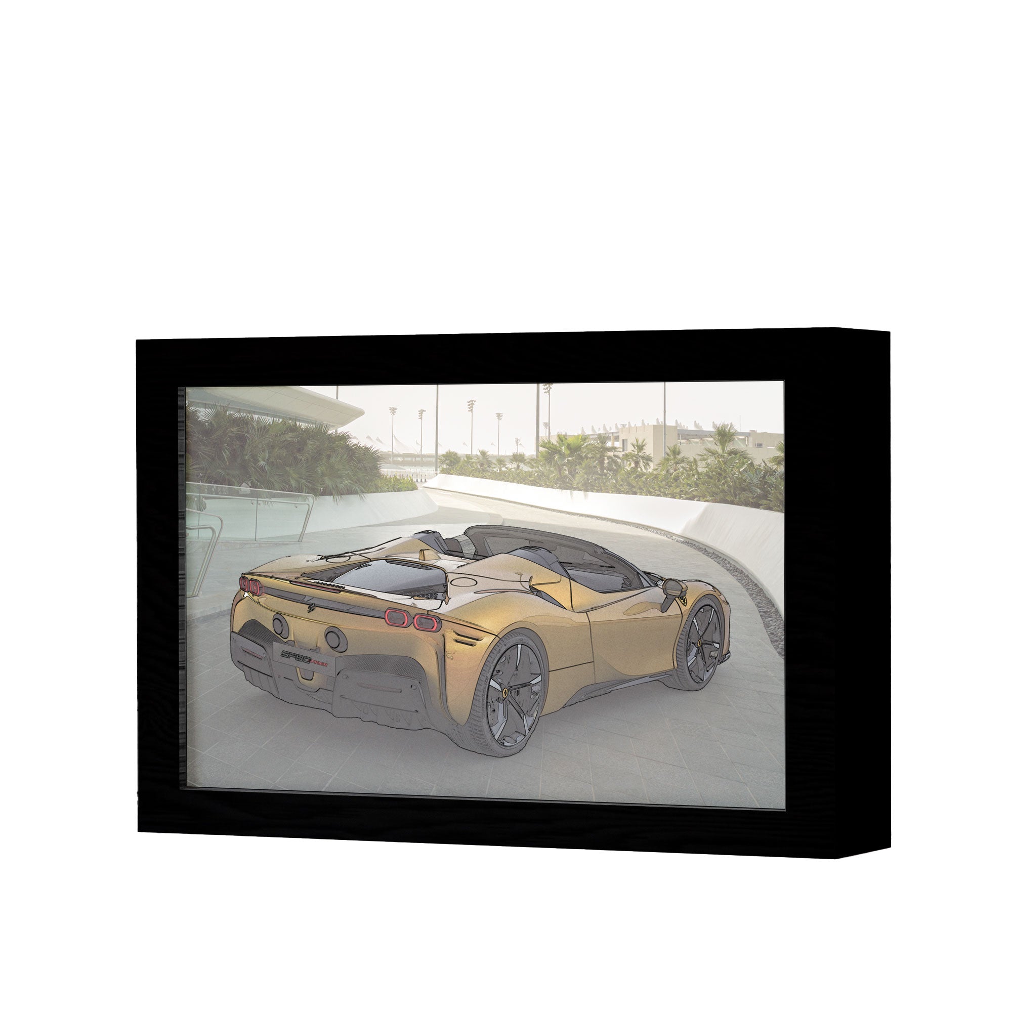 2 in 1 Photo Lighting Frame -  Ferrari SF90 Spider
