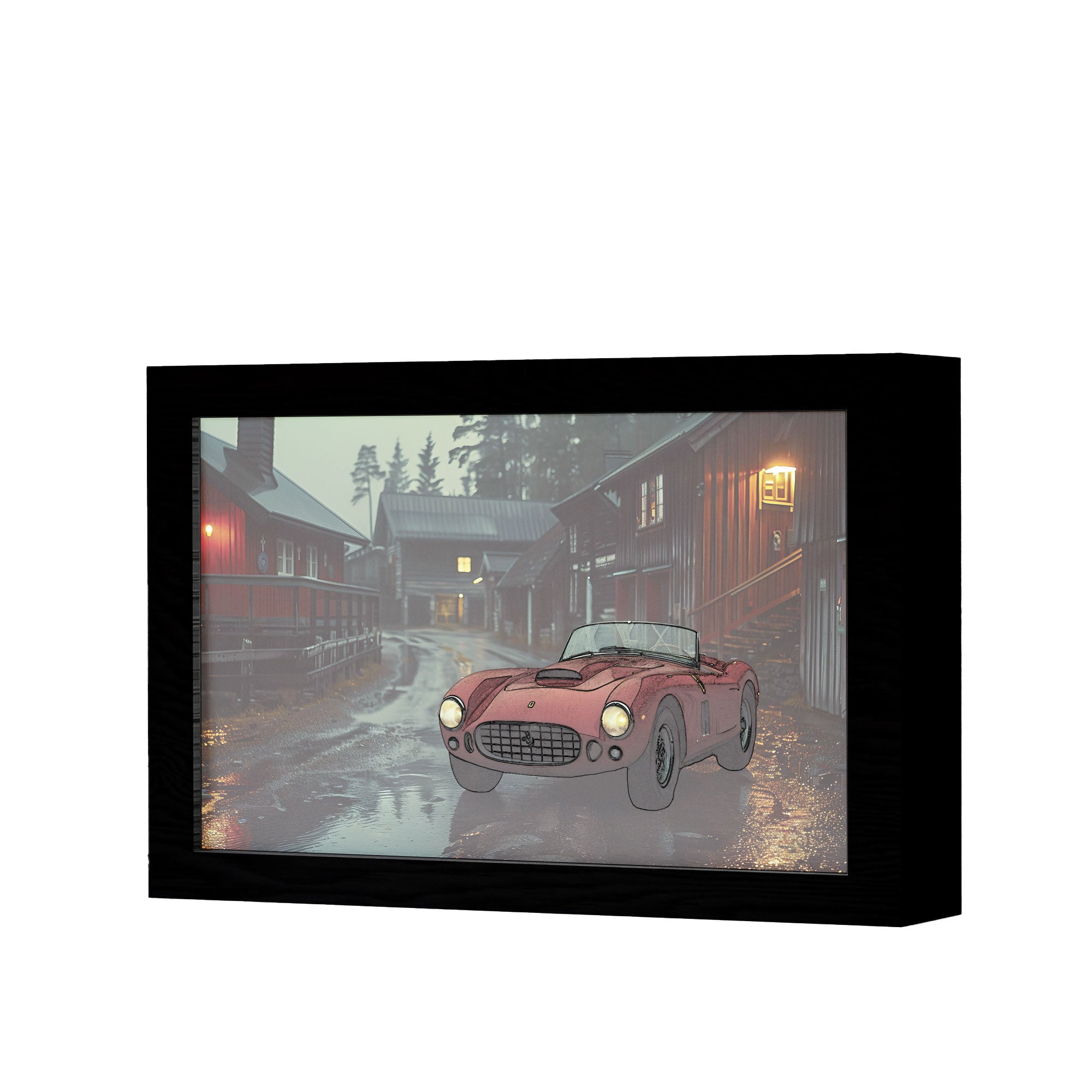 2 in 1 Photo Lighting Frame - Classic Ferrari