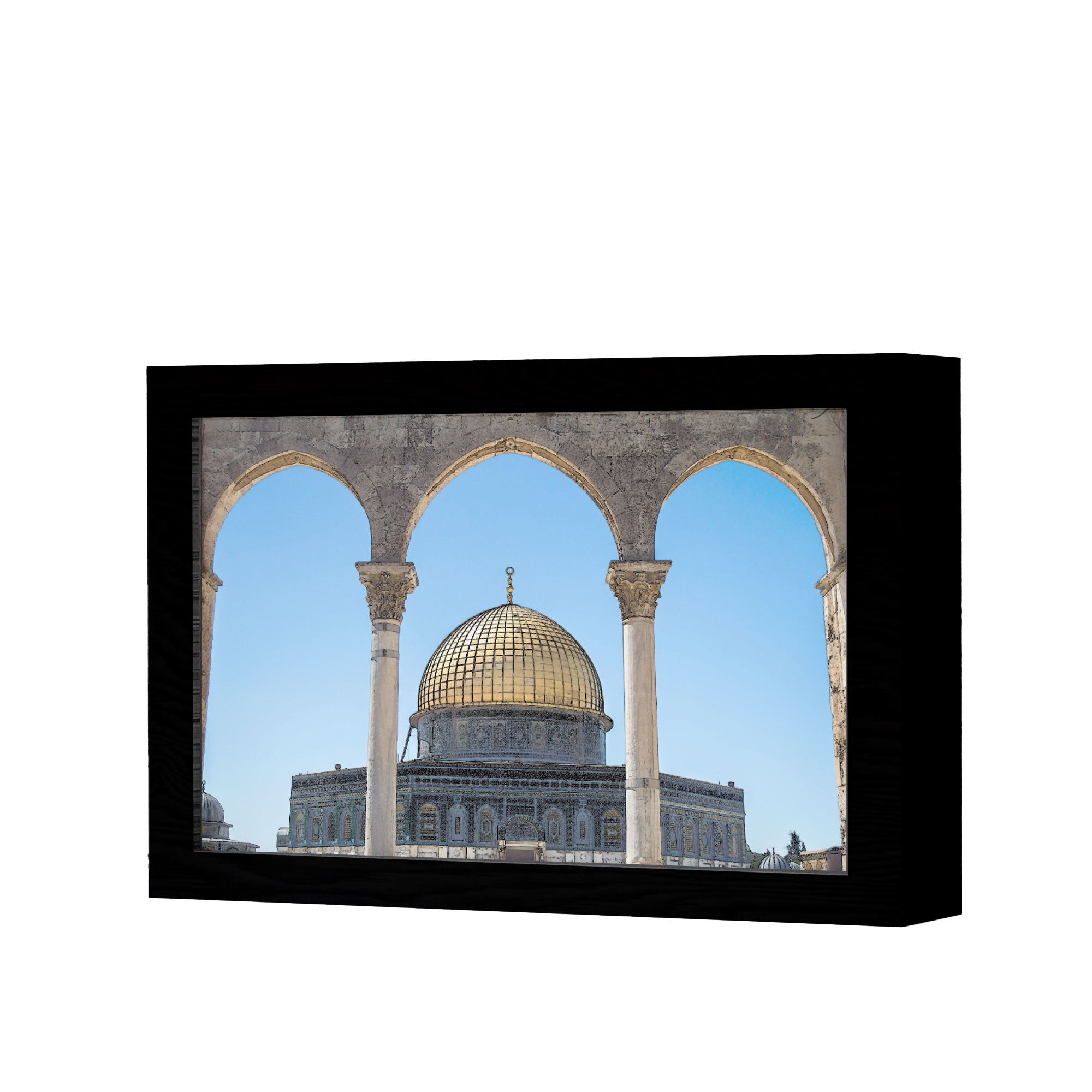 ٢ في ١ - برواز مضئ - قبة الصخرة