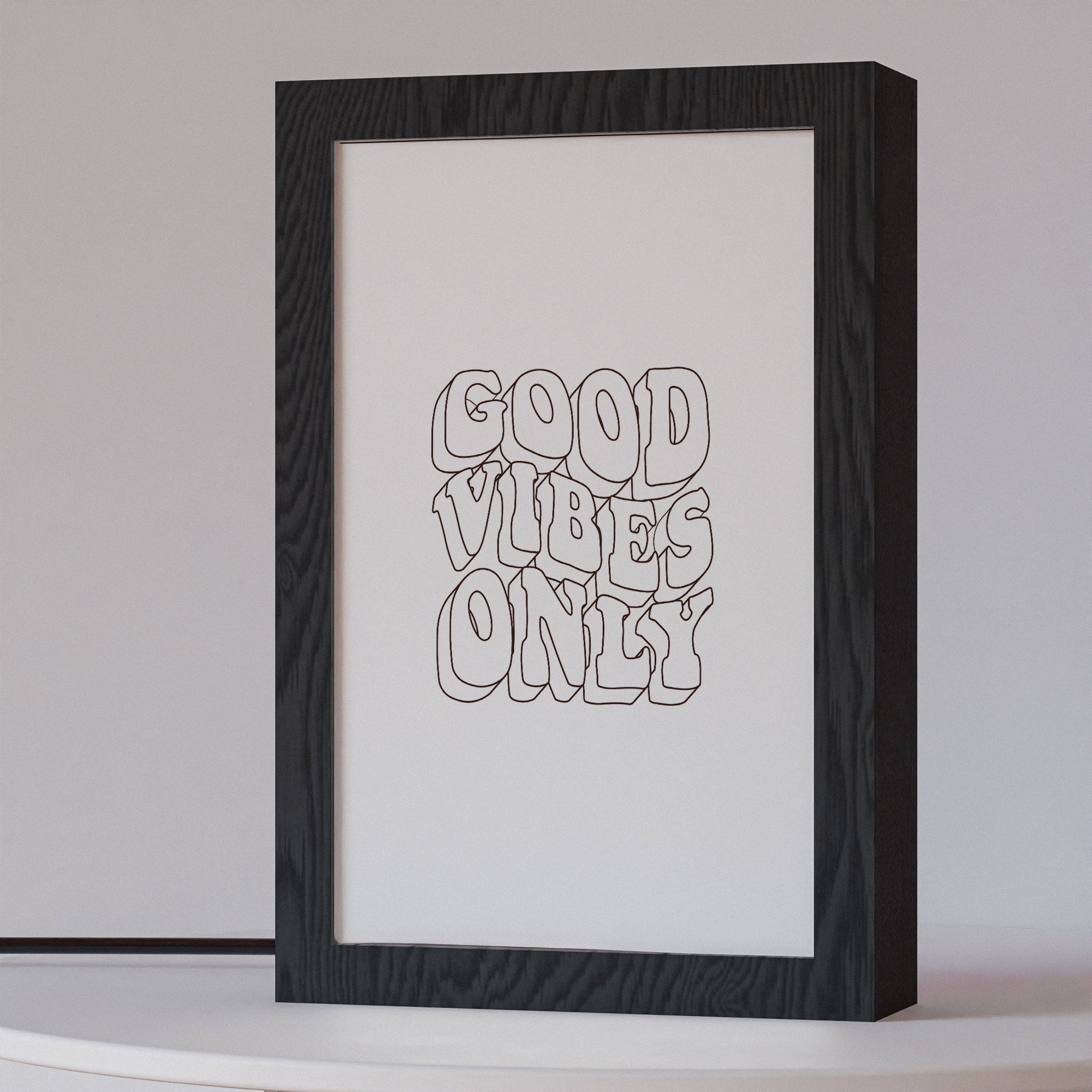 2 in 1 Photo Lighting Frame - Good Vibes Only