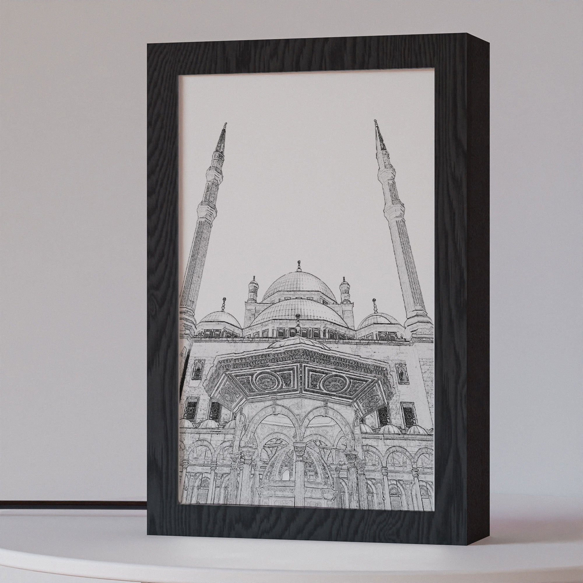 ٢ في ١ - برواز مضئ - مسجد محمد علي