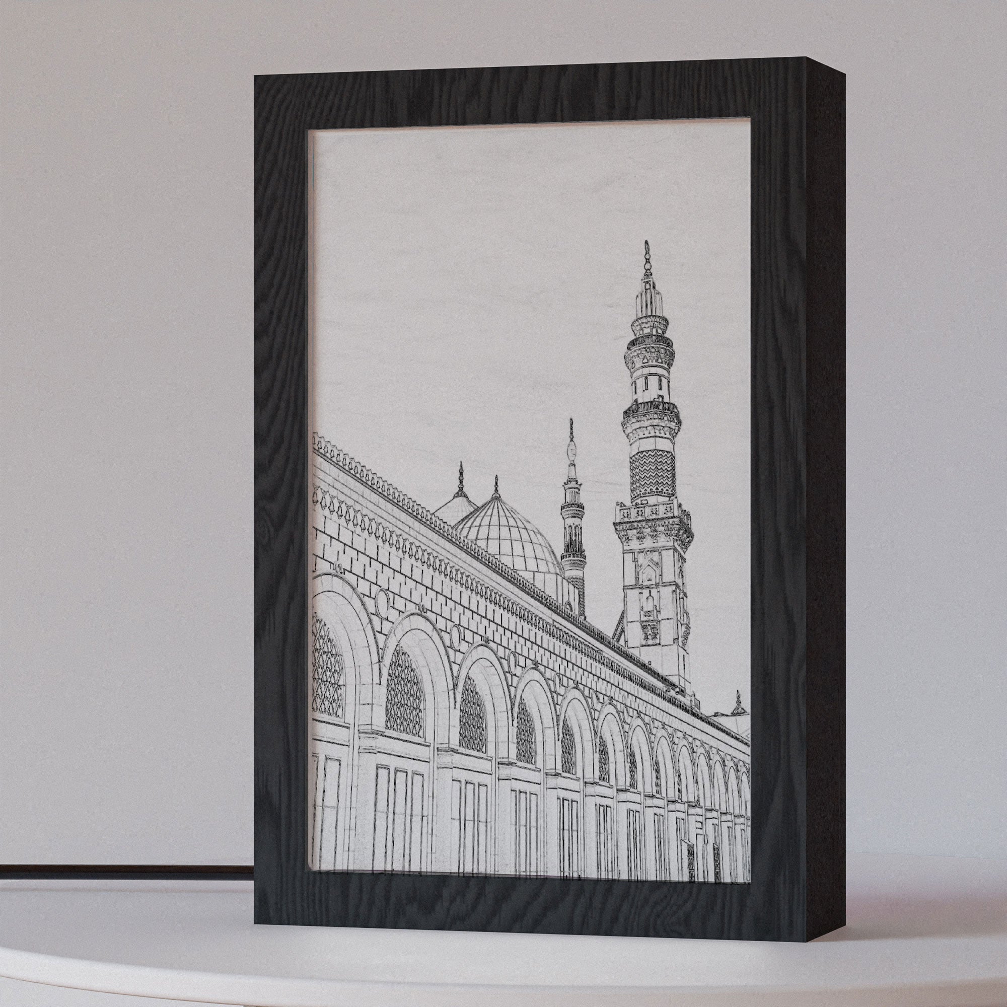 ٢ في ١ - برواز مضئ - المسجد النبوي ١