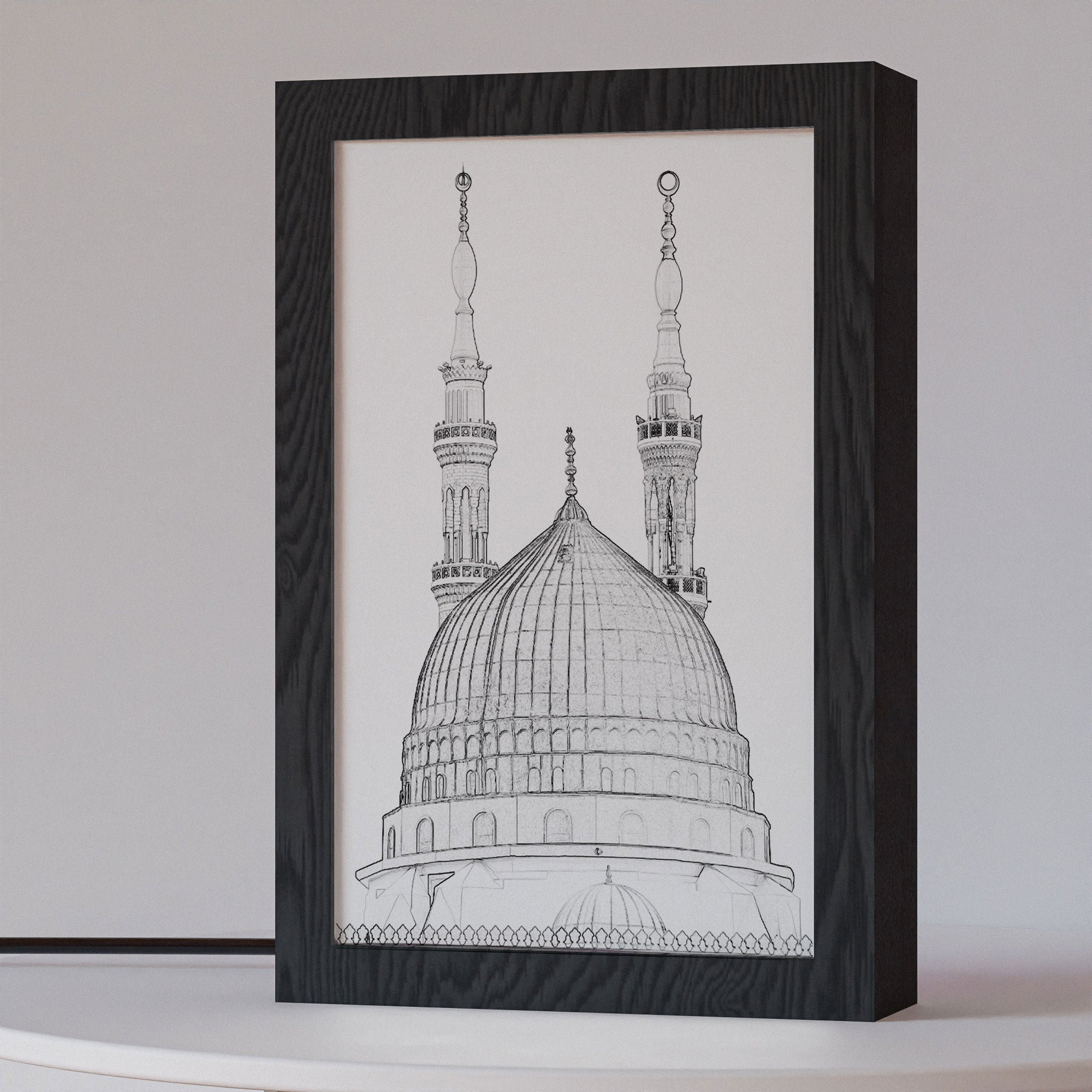 ٢ في ١ - برواز مضئ - المسجد النبوي ٢