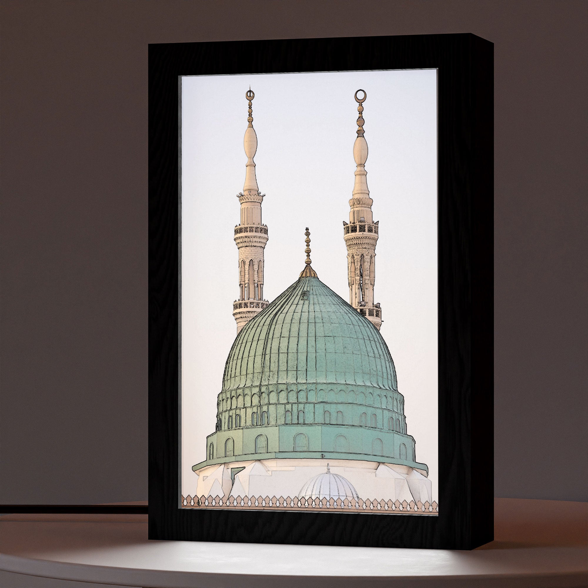 ٢ في ١ - برواز مضئ - المسجد النبوي ٢