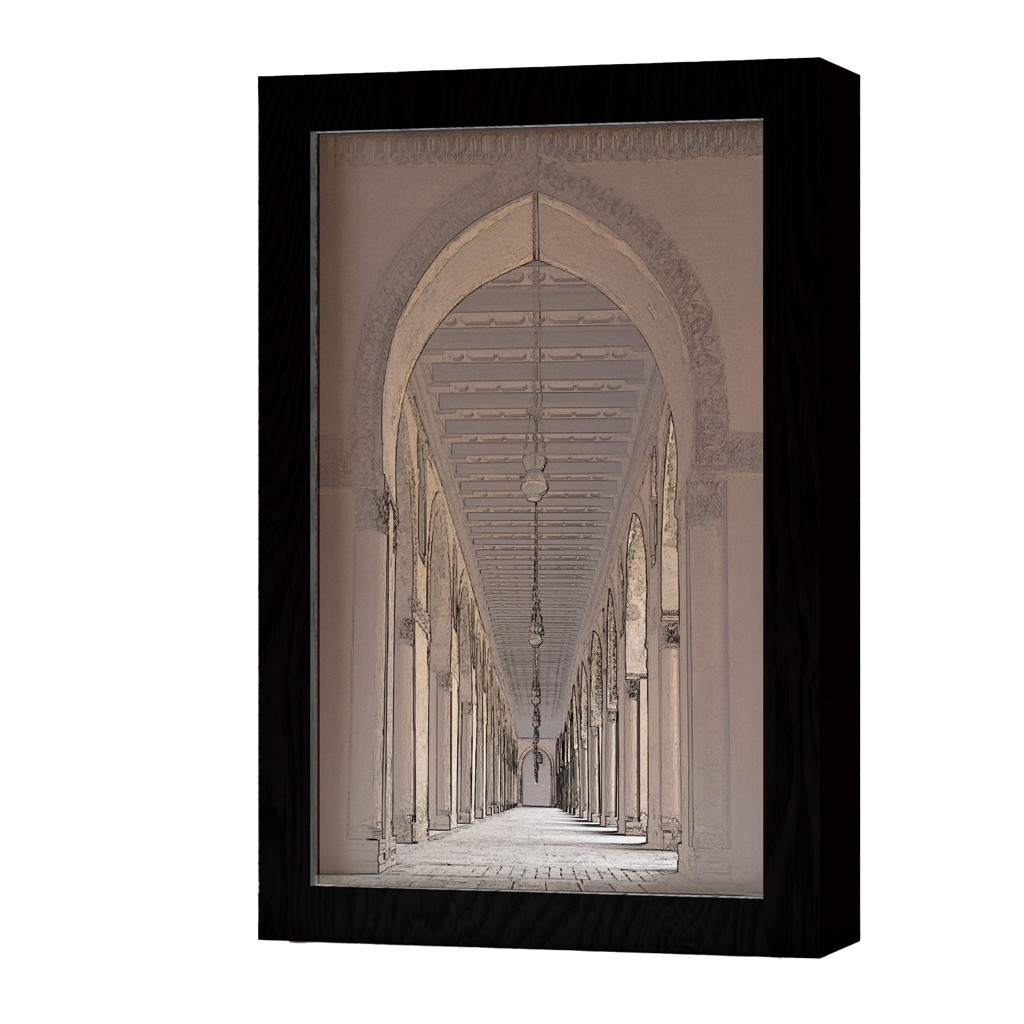 ٢ في ١ - برواز مضئ - مسجد احمد بن طولون