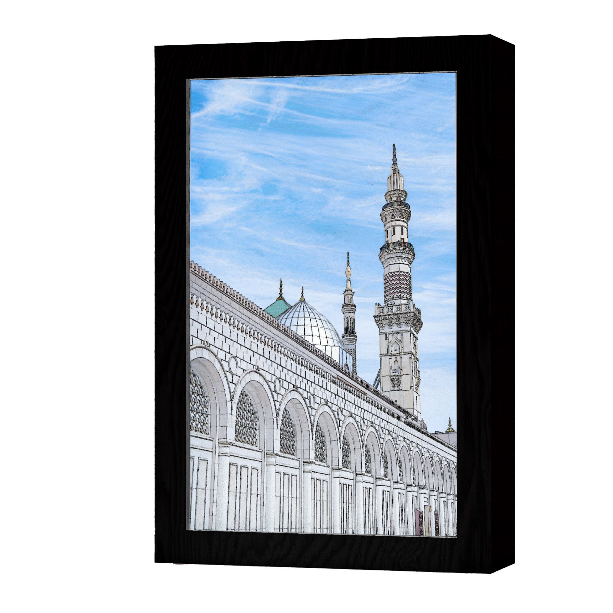 ٢ في ١ - برواز مضئ - المسجد النبوي ١