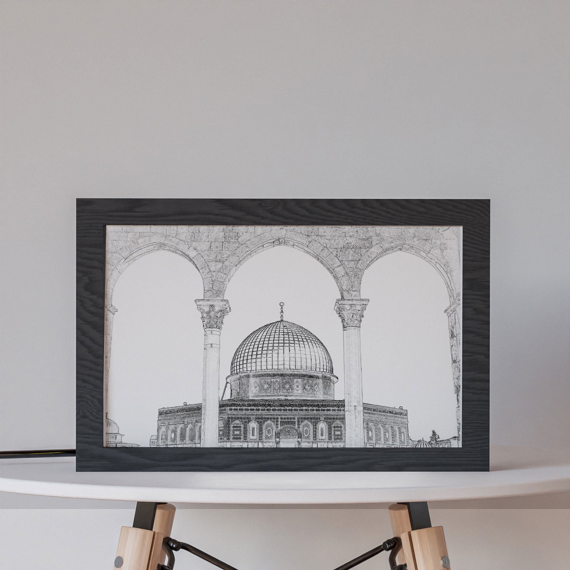 ٢ في ١ - برواز مضئ - قبة الصخرة