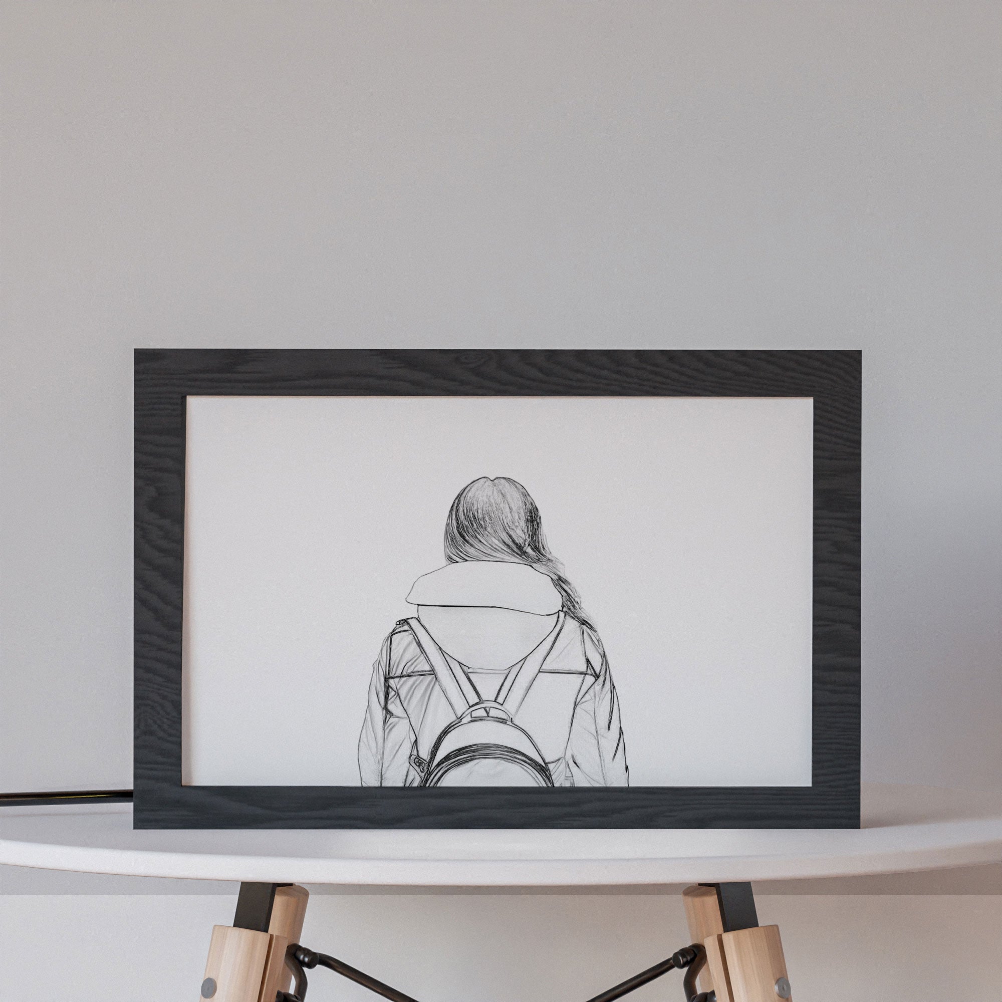 2 in 1 Photo Lighting Frame - Girl in Town