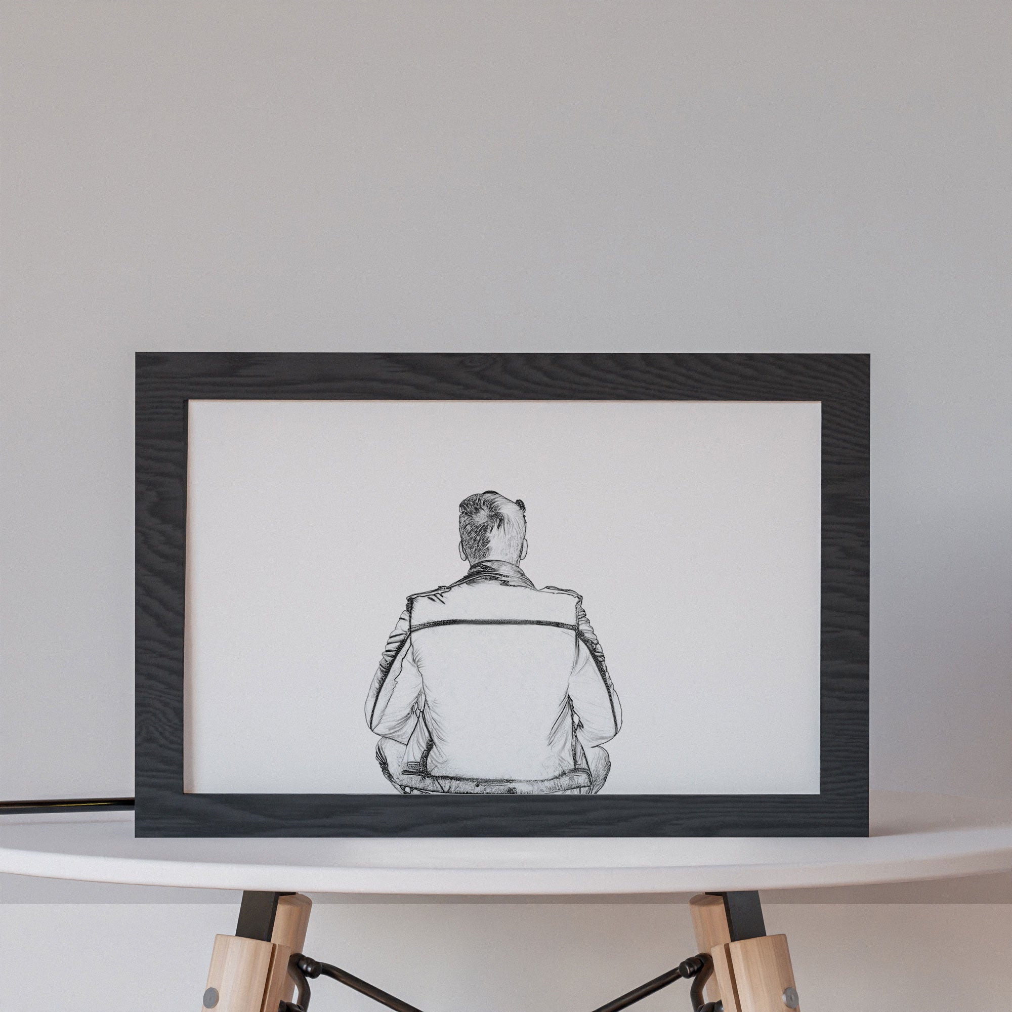 2 in 1 Photo Lighting Frame - Man in Mountains