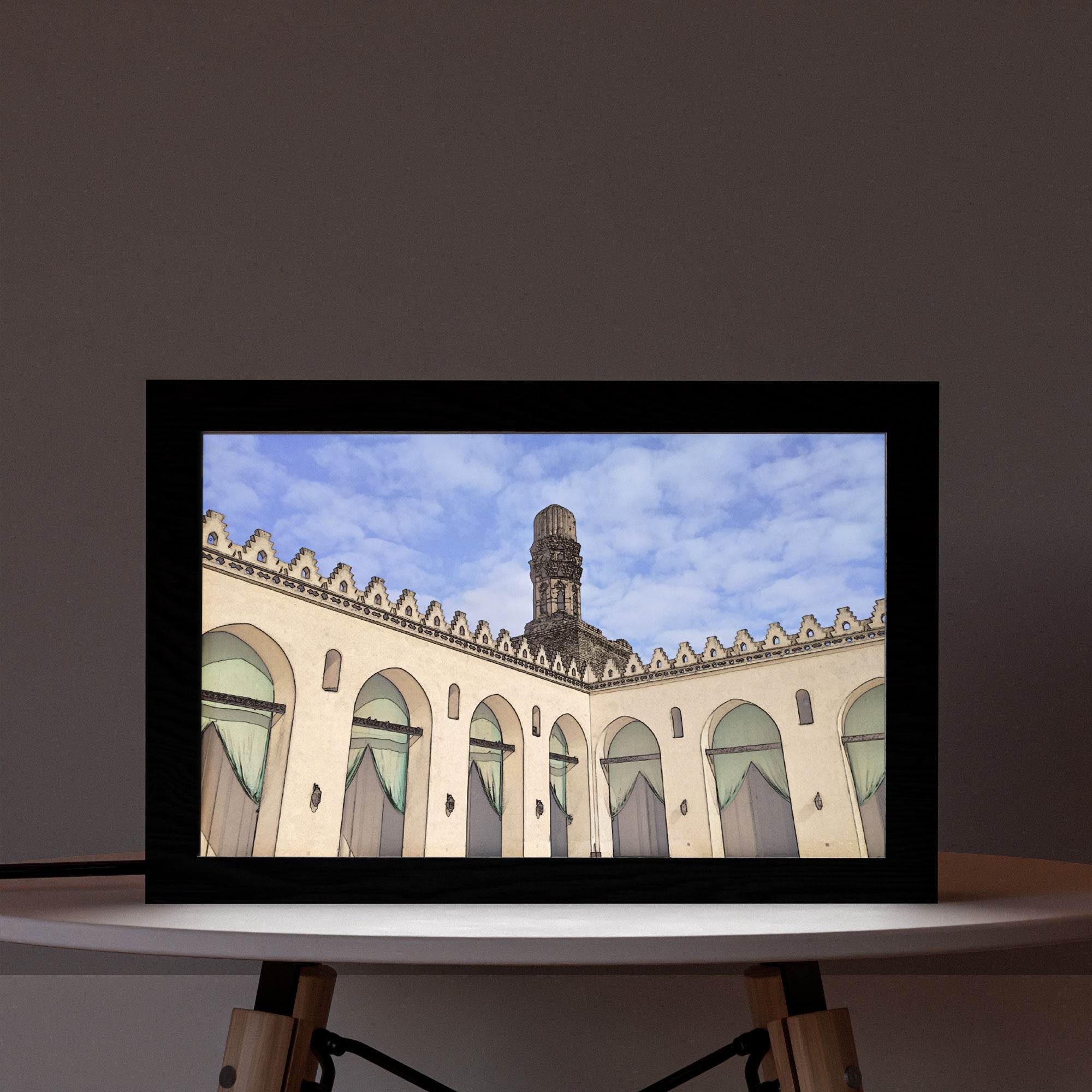 ٢ في ١ - برواز مضئ - مسجد الحاكم بأمر الله