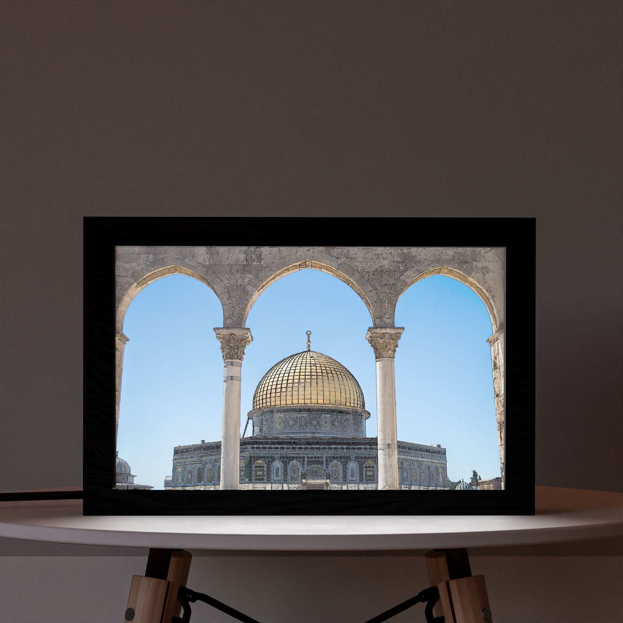 ٢ في ١ - برواز مضئ - قبة الصخرة