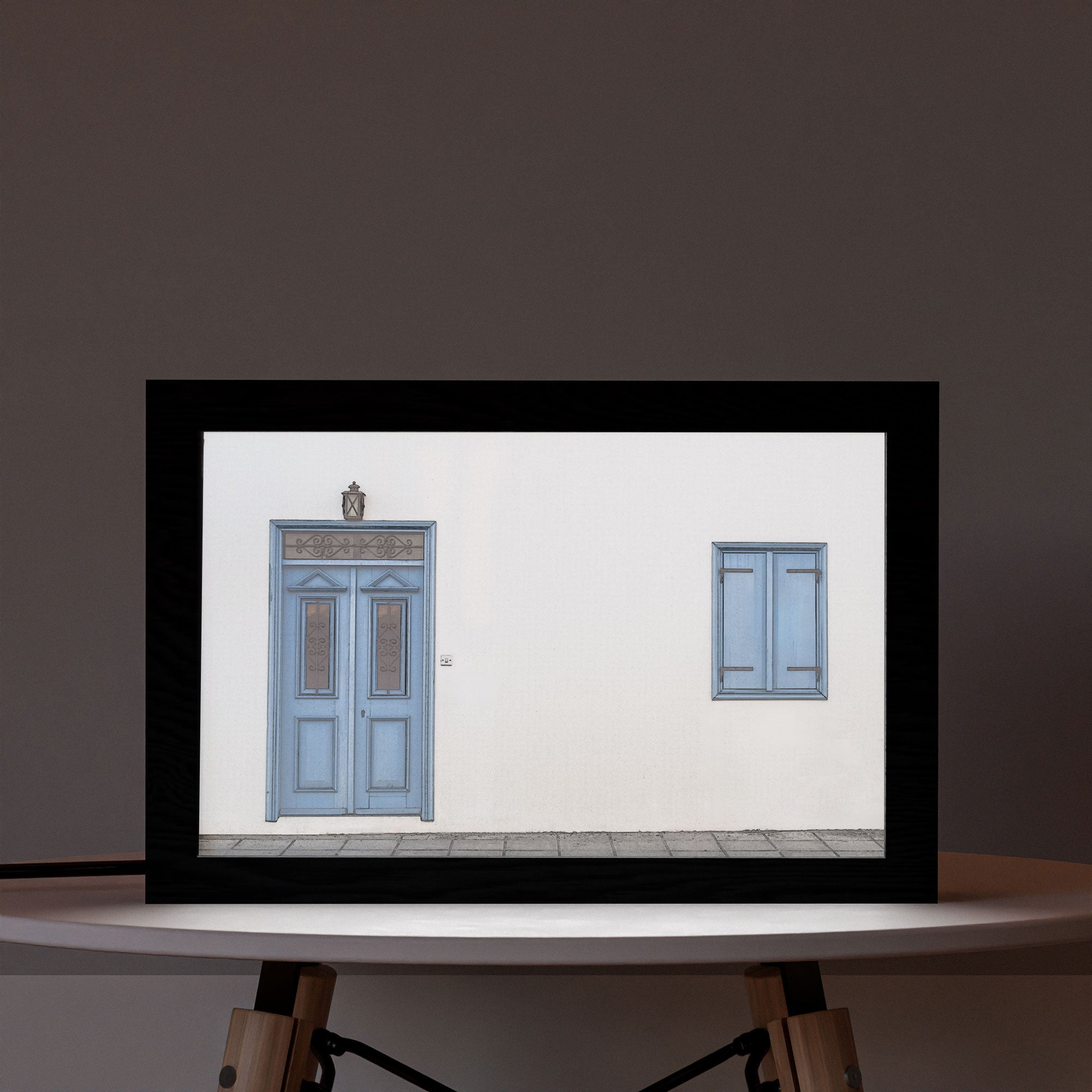 2 in 1 Photo Lighting Frame - Blue Door