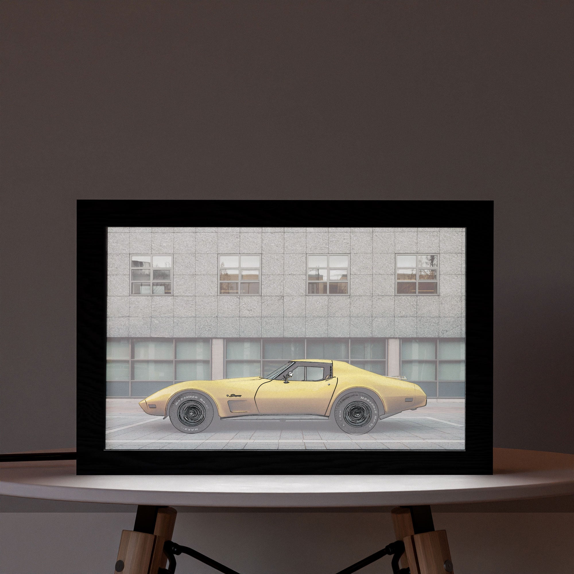 ٢ في ١ - برواز مضئ - بورش كلاسيك