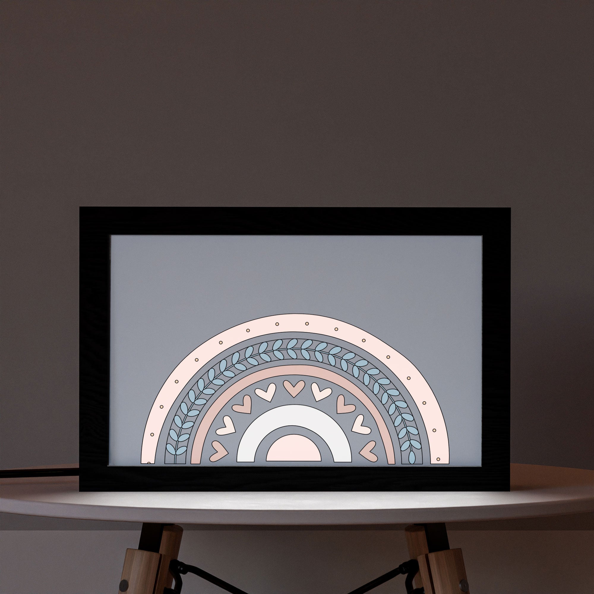 ٢ في ١ - برواز مضئ - قوس قزح بوهو