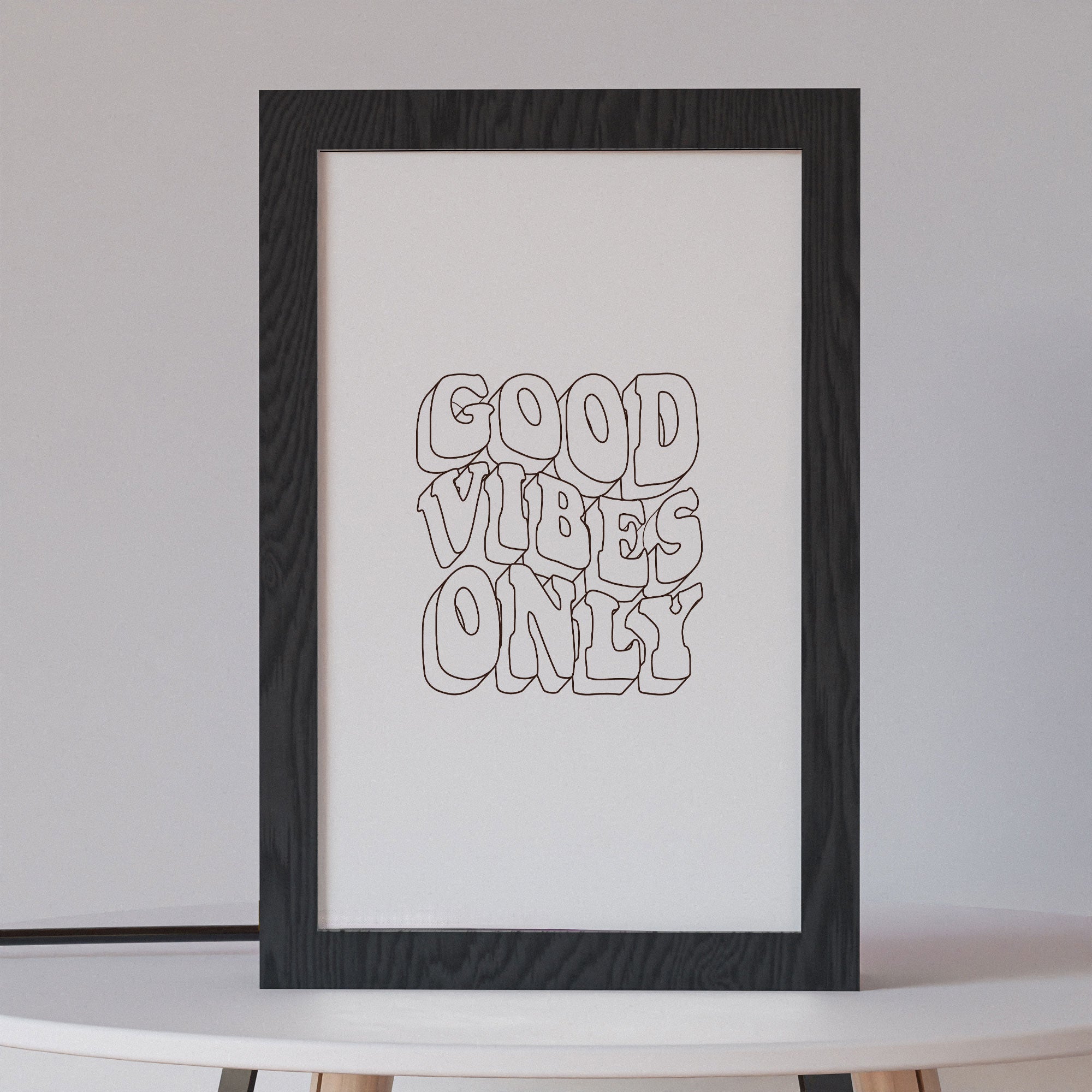 2 in 1 Photo Lighting Frame - Good Vibes Only