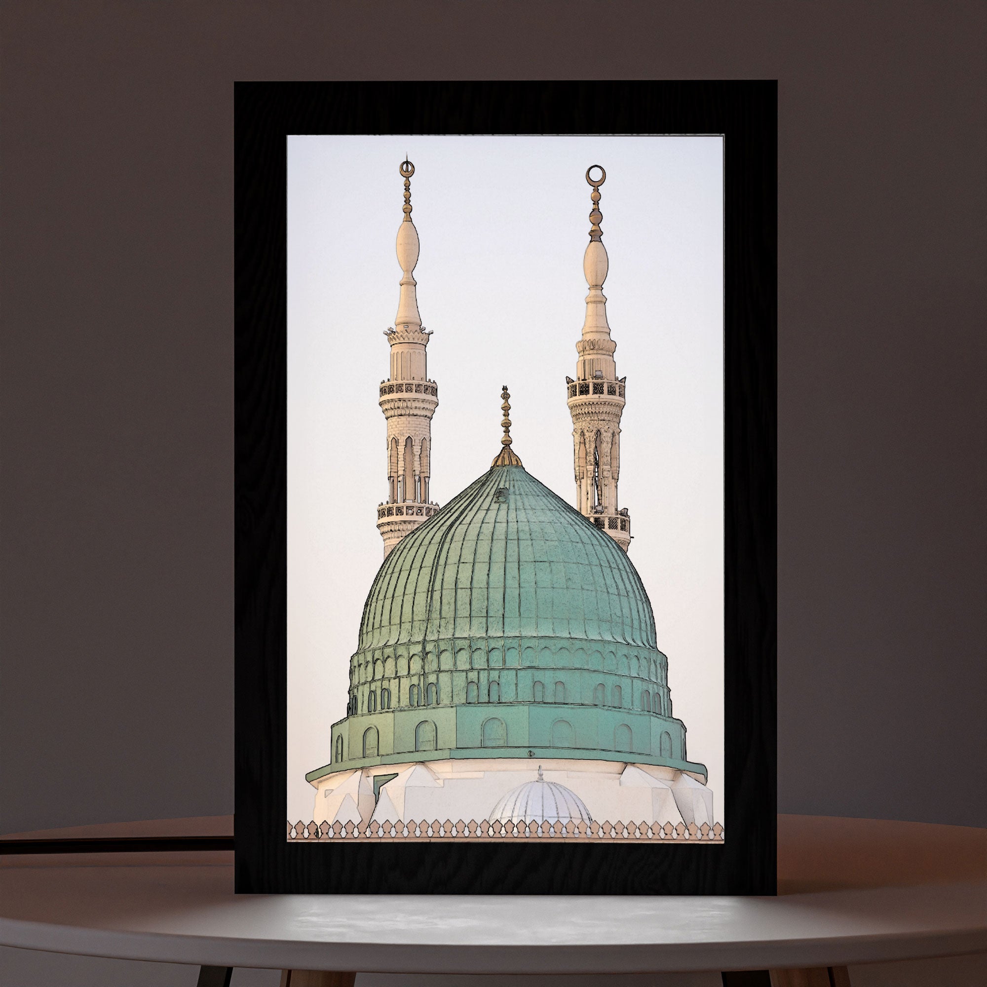 ٢ في ١ - برواز مضئ - المسجد النبوي ٢