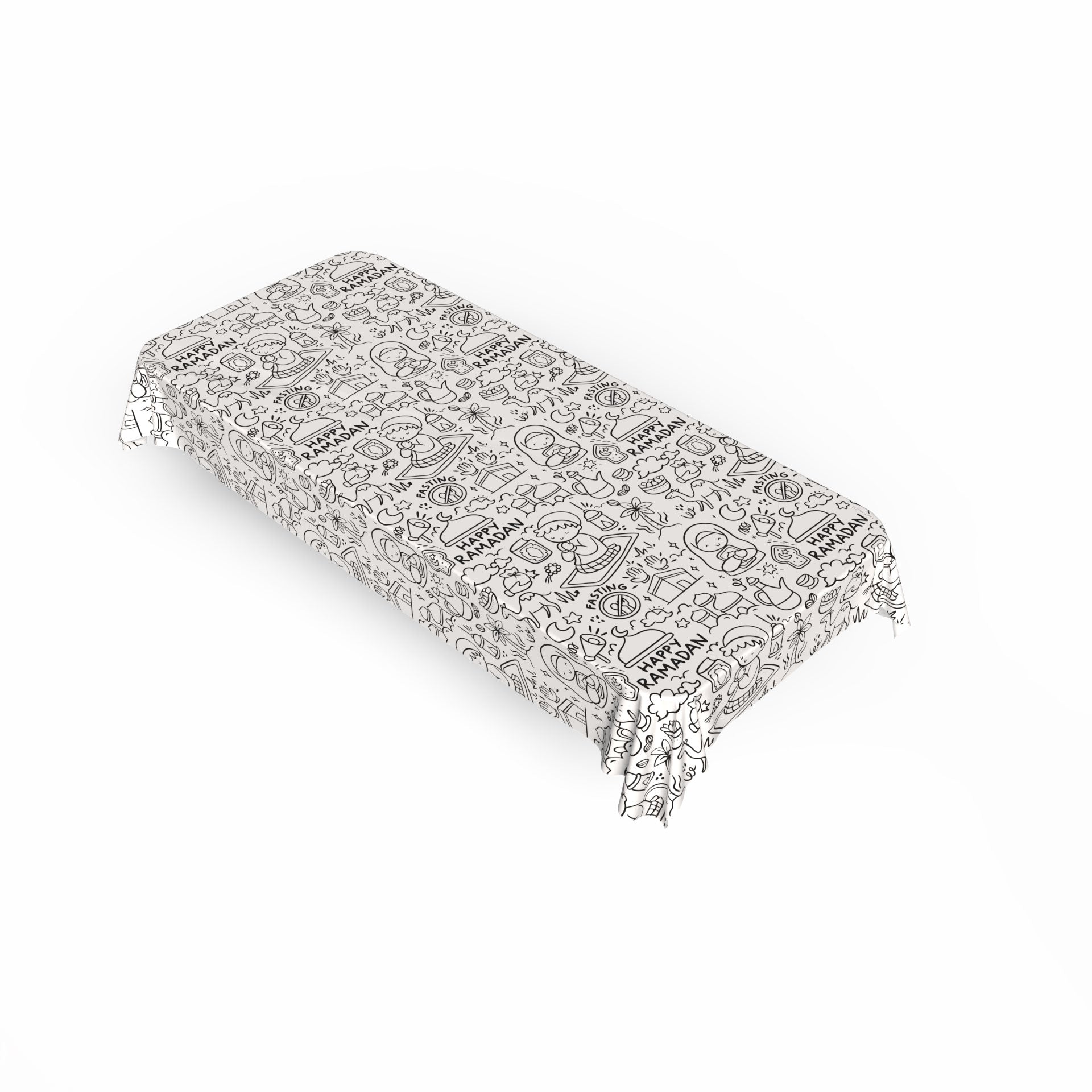 Coloring Tablecloth - Happy Ramadan Design