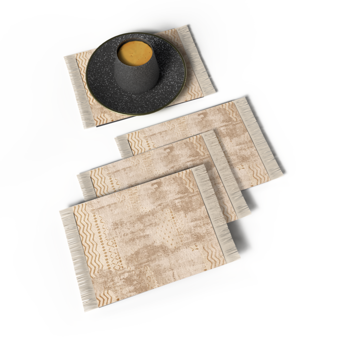 ENSEMBLE DE DESSOUS DE VERRE DE TAPIS - DESIGN 19