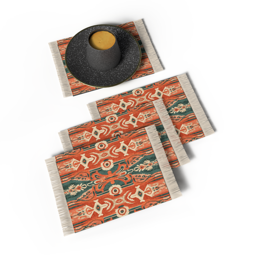 ENSEMBLE DE DESSOUS DE VERRE TAPIS - DESIGN 13