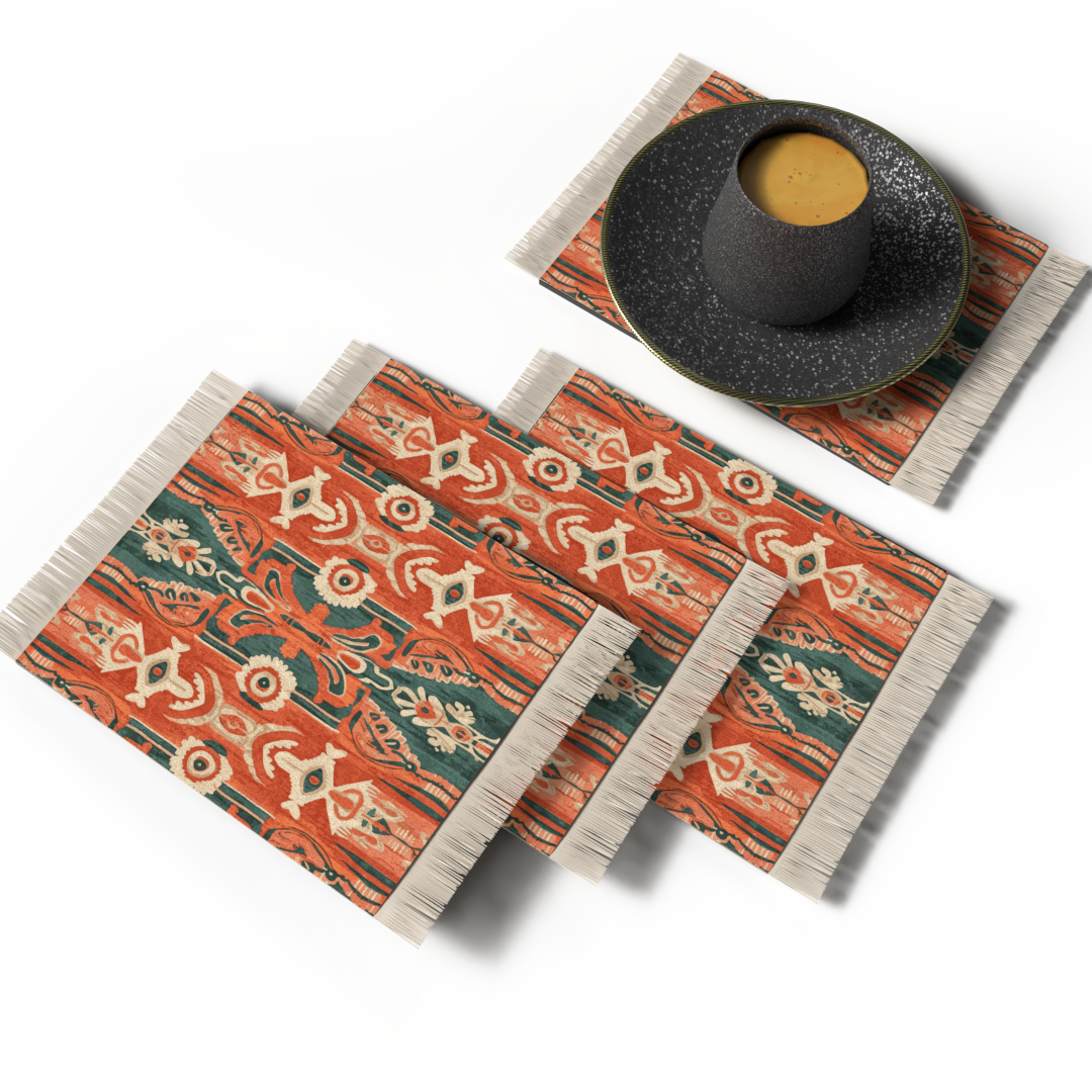 ENSEMBLE DE DESSOUS DE VERRE TAPIS - DESIGN 13