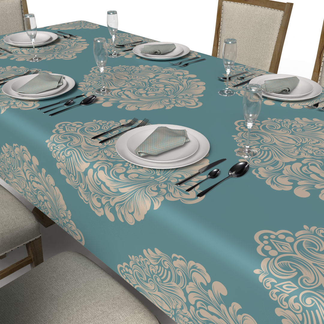 Queen Tablecloth & Napkins Set - Blue