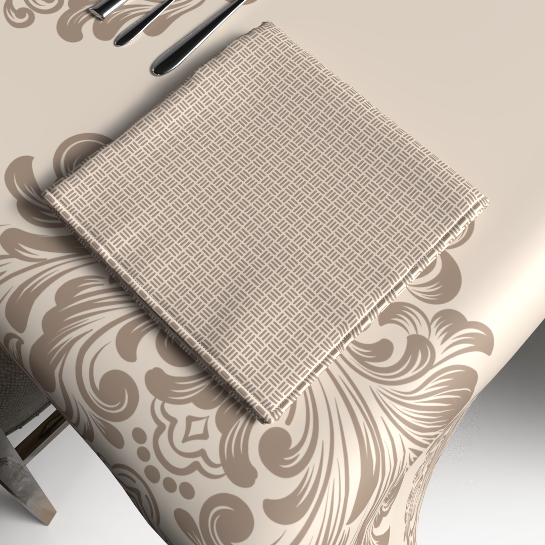 Queen Tablecloth & Napkins Set - Cream