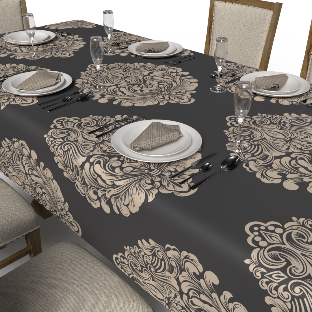 Queen Tablecloth & Napkins Set - Grey