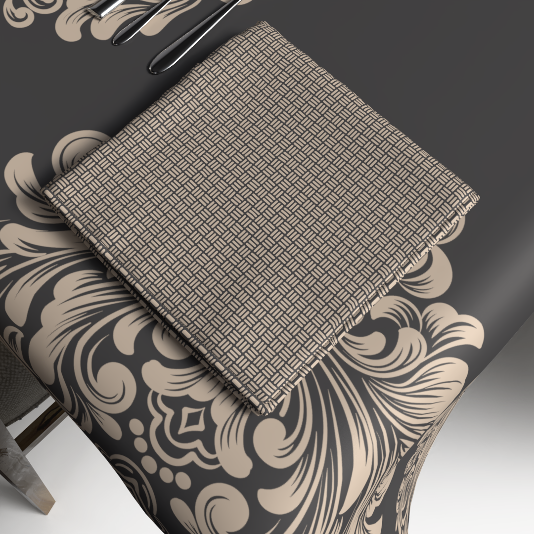 Queen Tablecloth & Napkins Set - Grey