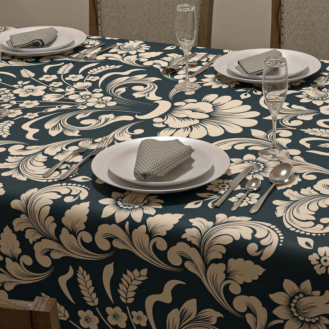 Helen Tablecloth & Napkins Set - Dark Petroleum