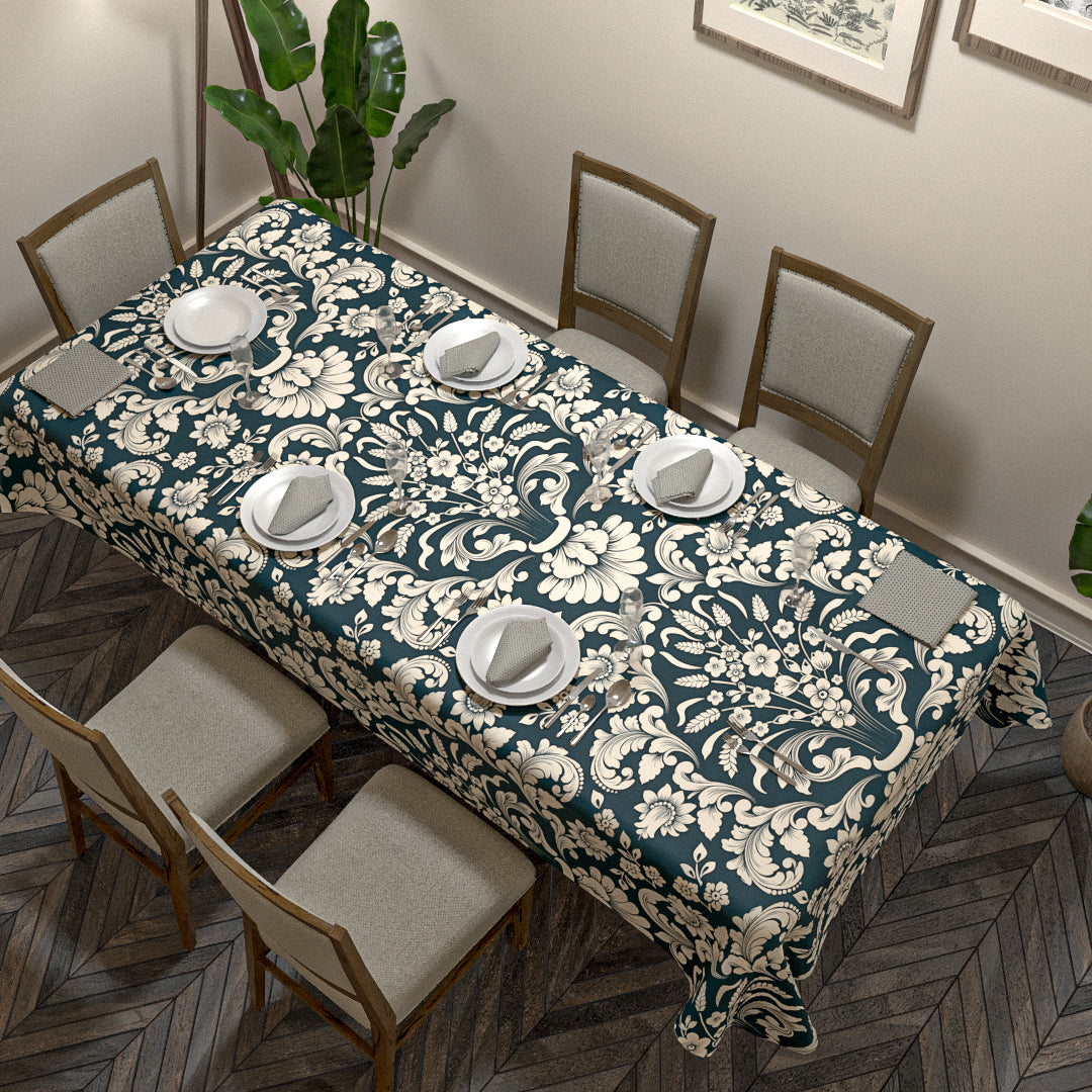 Helen Tablecloth & Napkins Set - Dark Petroleum