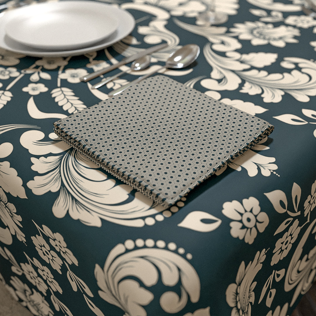 Helen Tablecloth & Napkins Set - Dark Petroleum