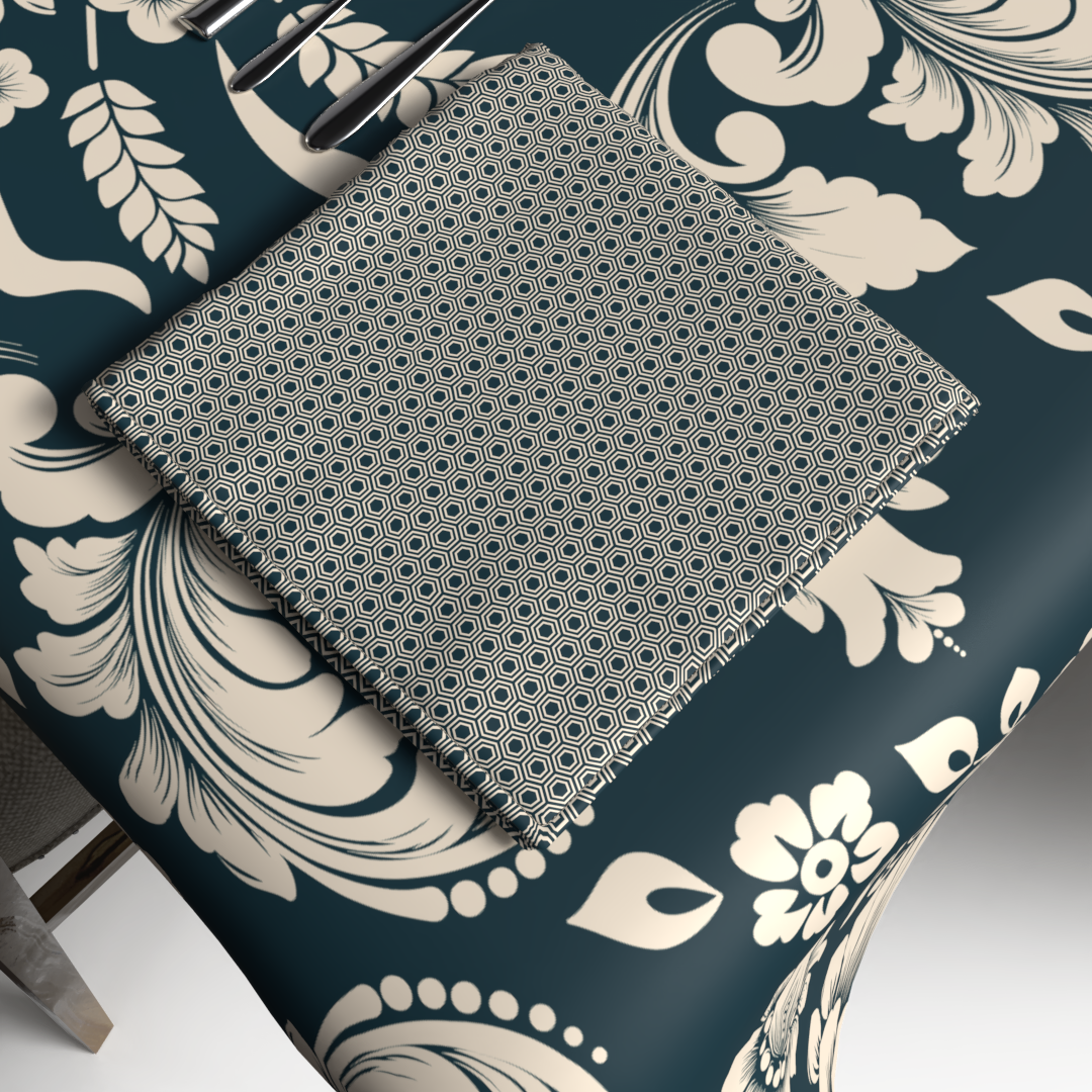 Helen Tablecloth & Napkins Set - Dark Petroleum