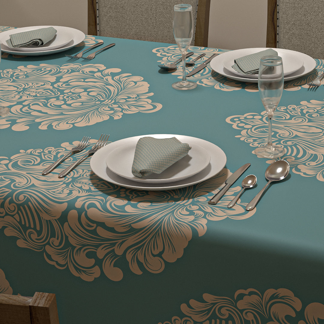 Queen Tablecloth & Napkins Set - Blue
