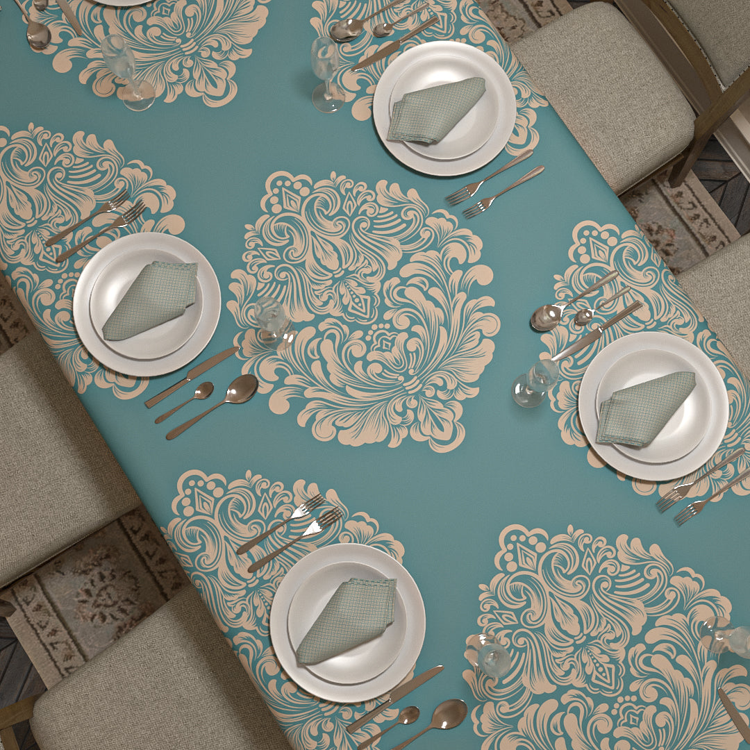 Queen Tablecloth & Napkins Set - Blue