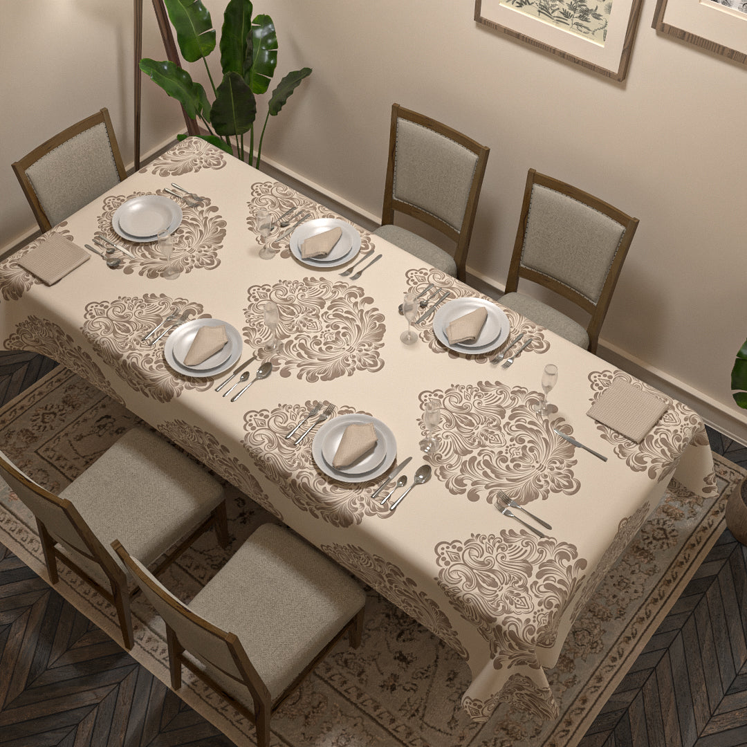 Queen Tablecloth & Napkins Set - Cream