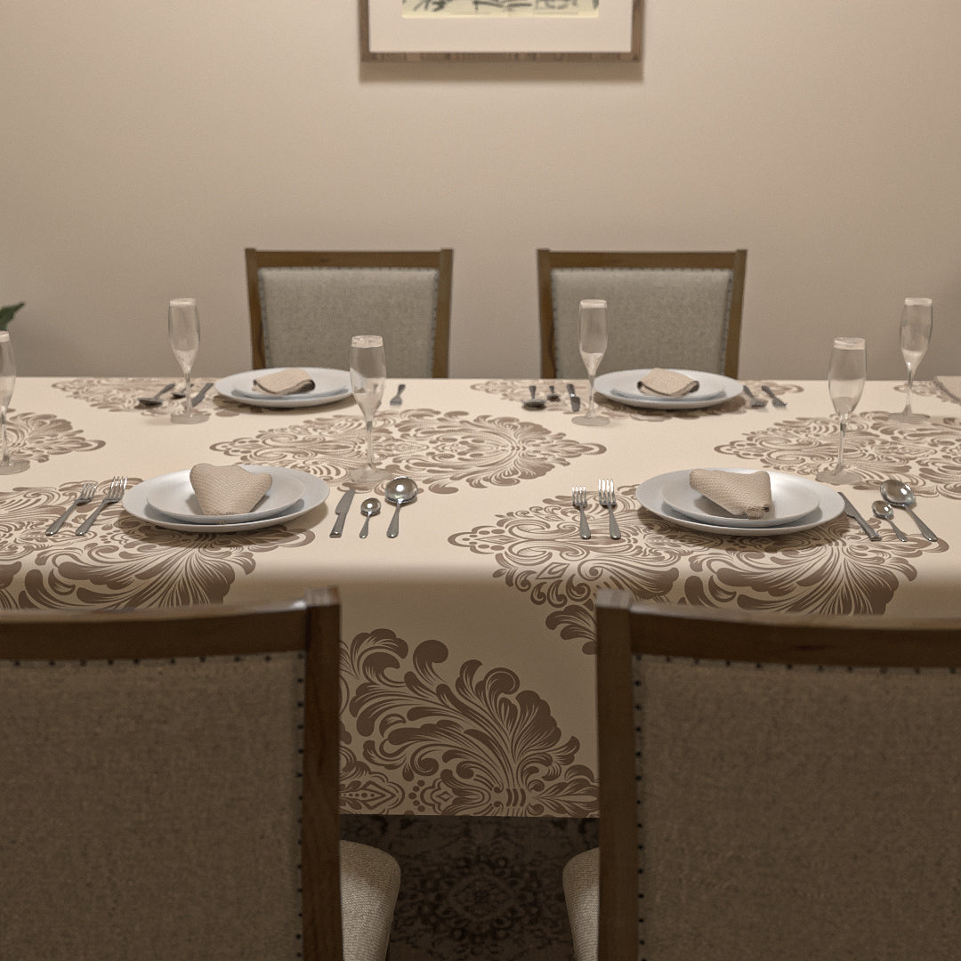 Queen Tablecloth & Napkins Set - Cream