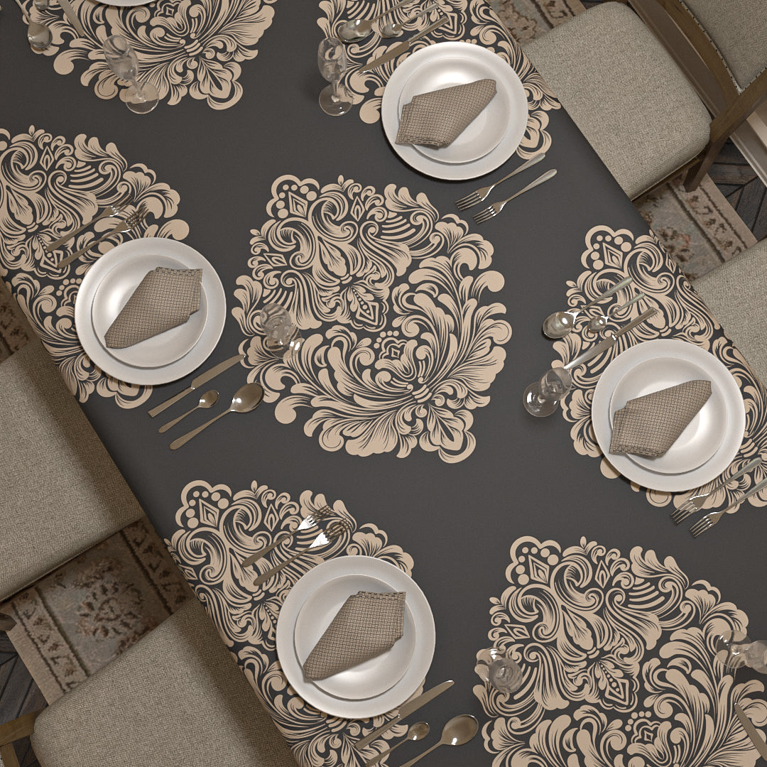 Queen Tablecloth & Napkins Set - Grey
