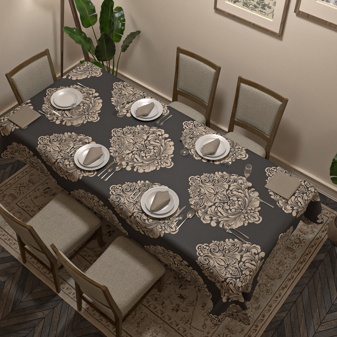 Queen Tablecloth & Napkins Set - Grey